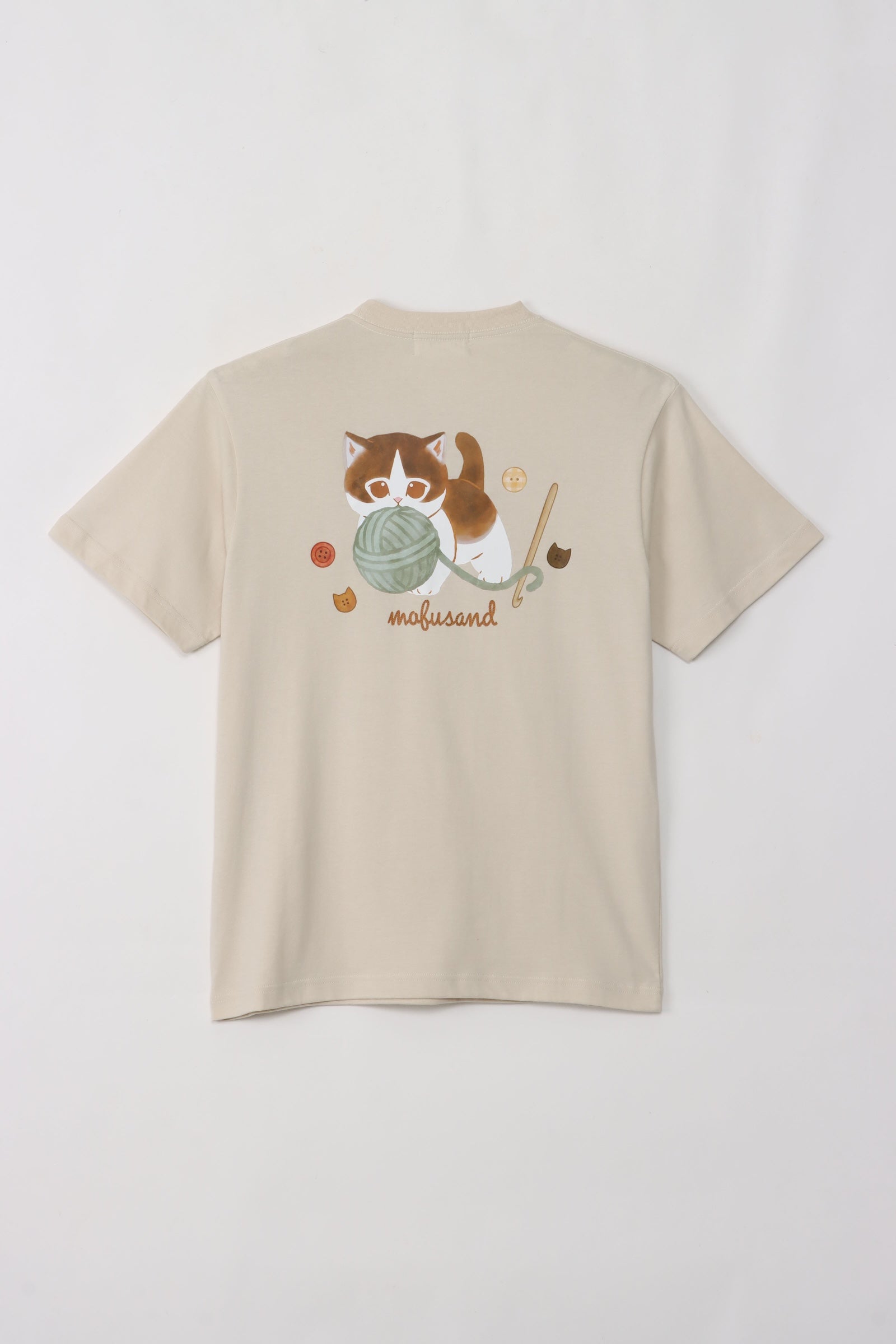 mofusand Tシャツ 毛糸玉 かぷにゃん ナチュラル