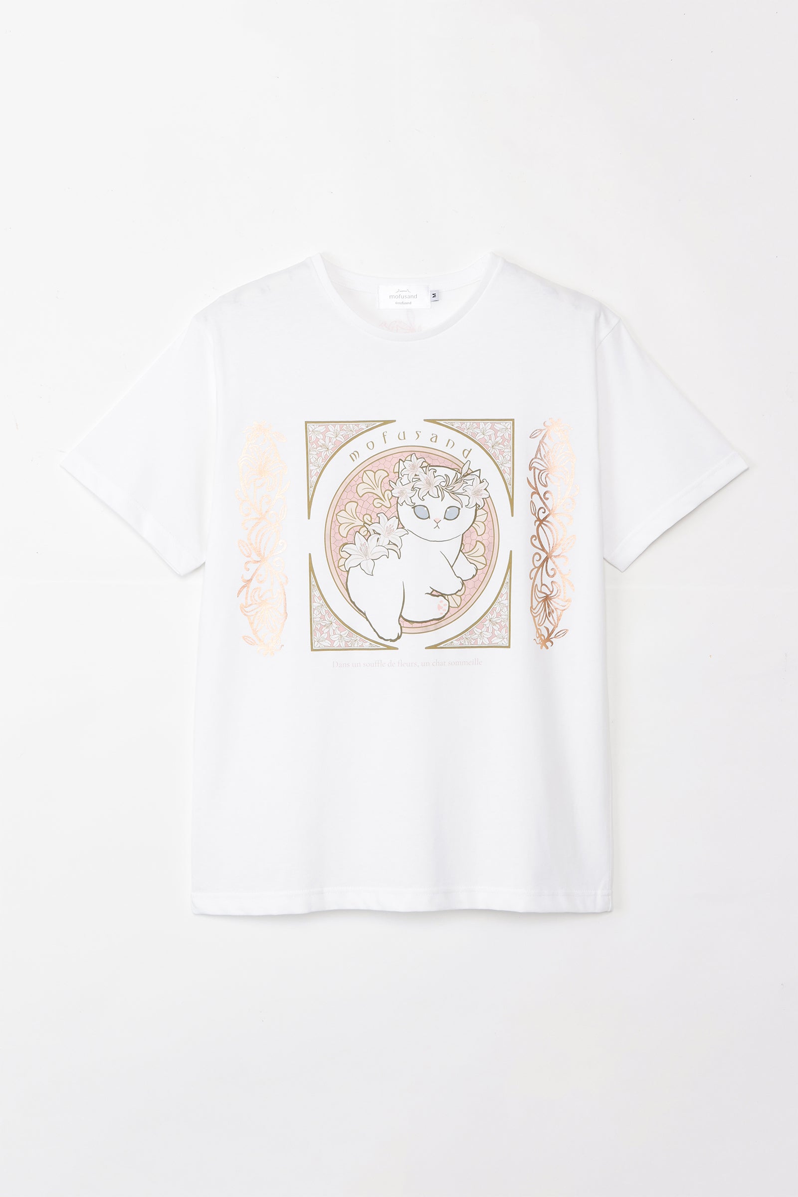 mofusand Tシャツ アールヌーヴォー風 リリー ホワイト