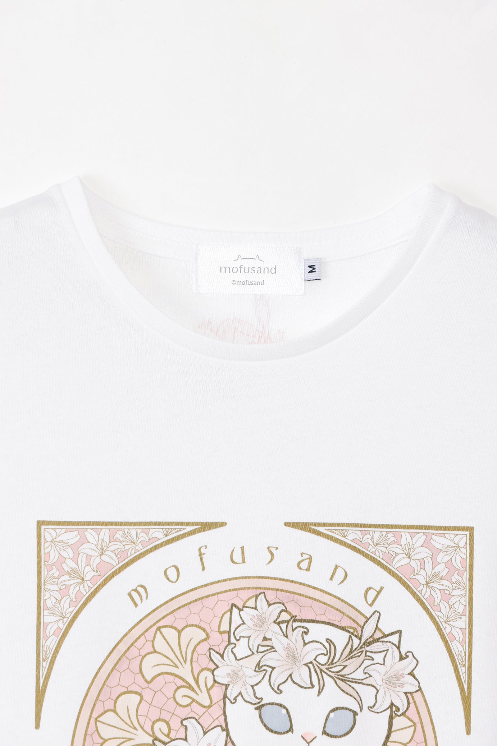 mofusand Tシャツ アールヌーヴォー風 リリー ホワイト