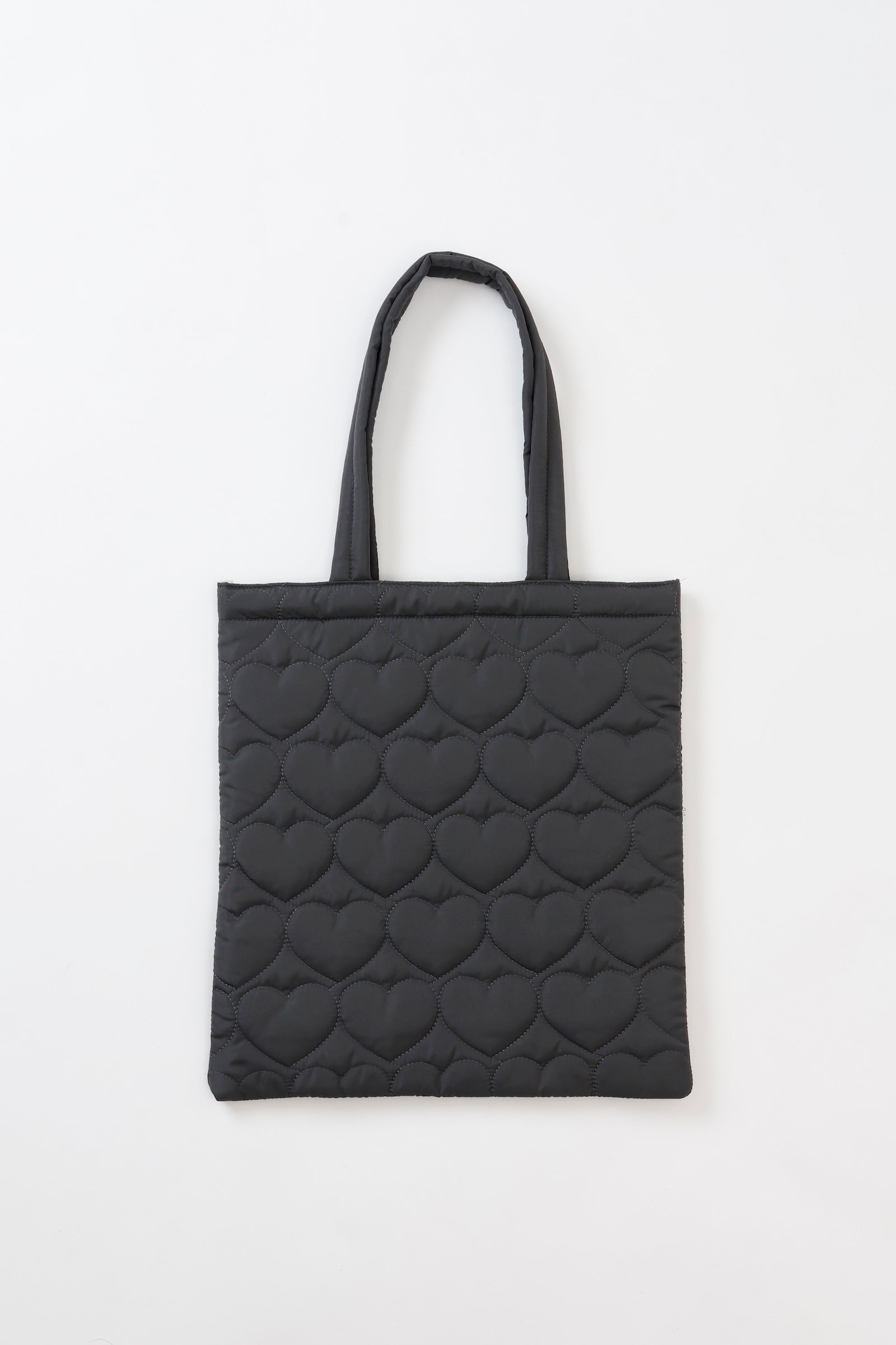 Lil ala mode ハートキルティングトートバッグ キャミー ブラック ONE