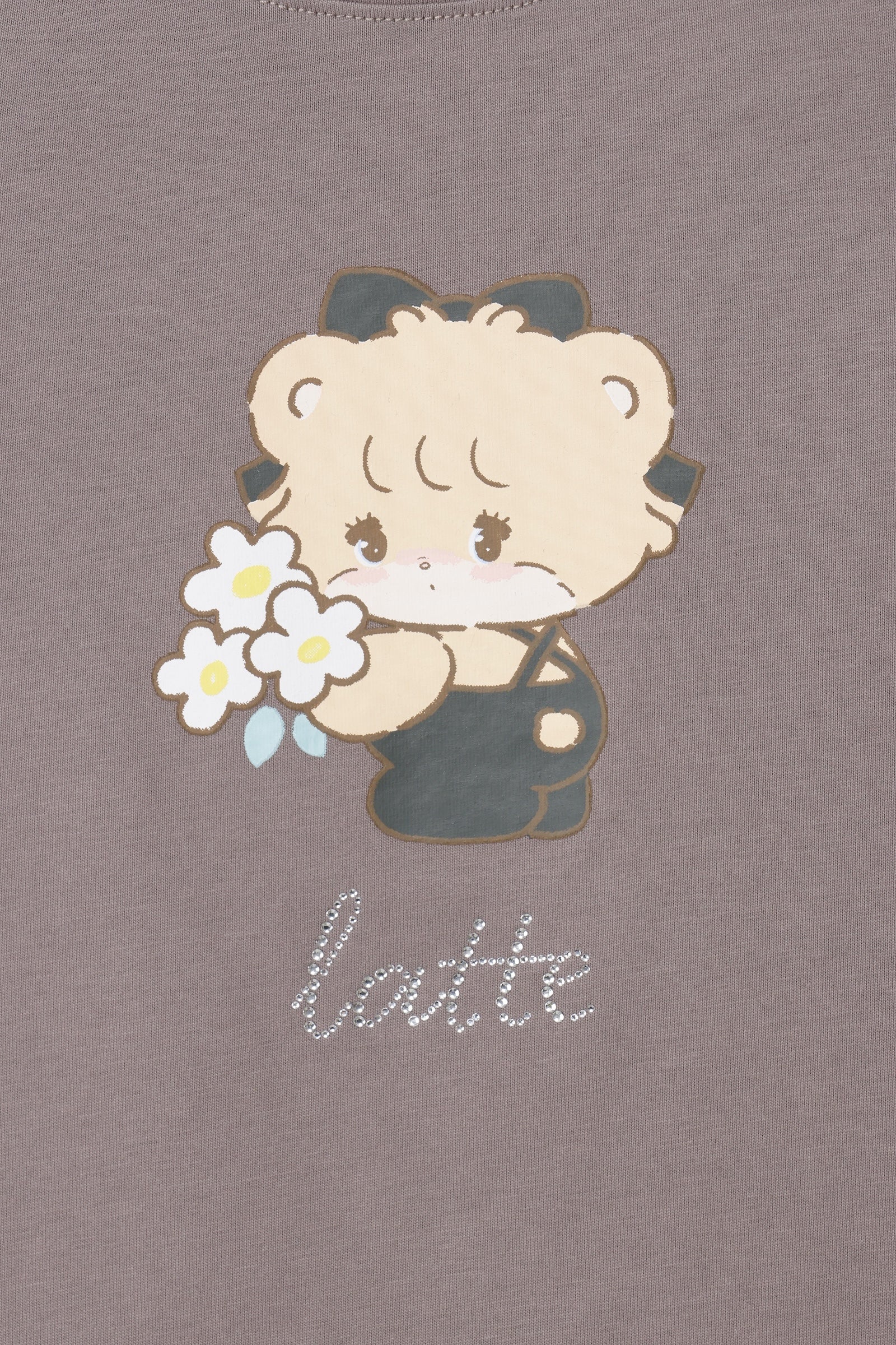 Lil ala mode Tシャツ ラテ グレー