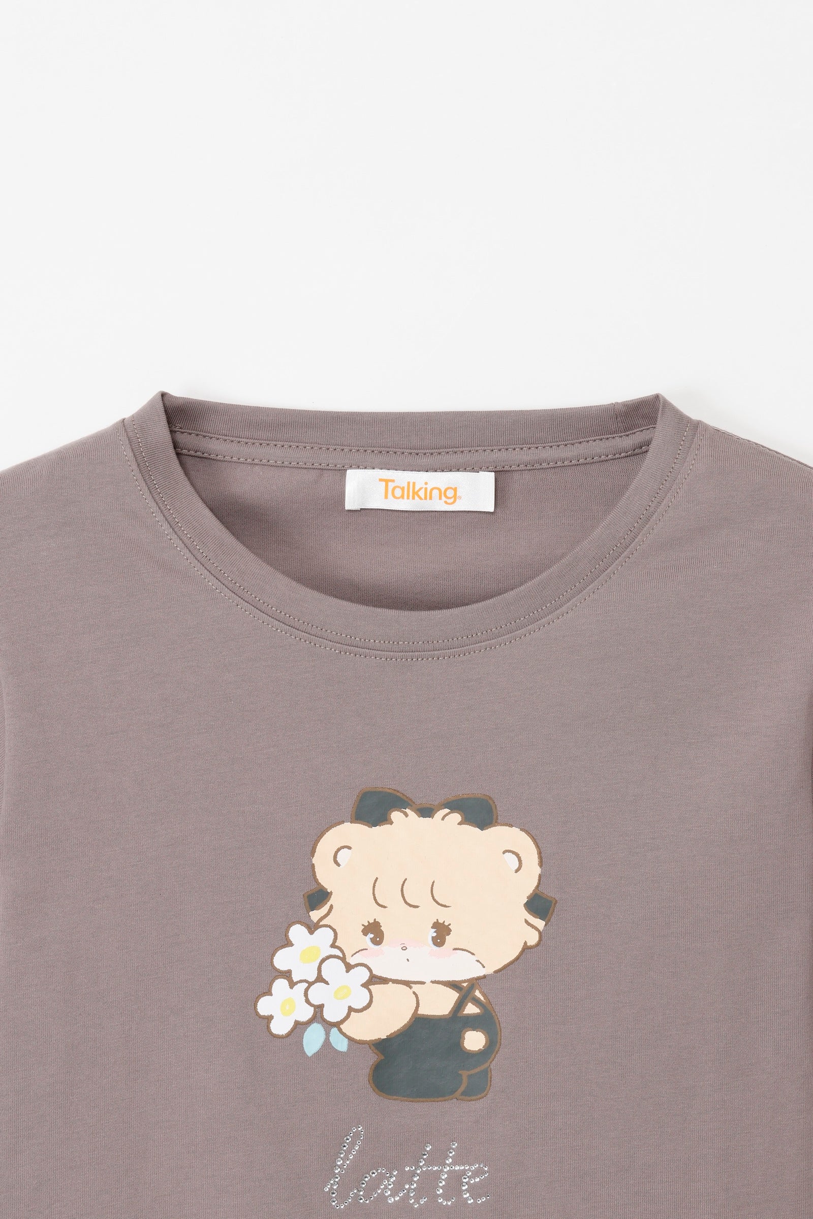 Lil ala mode Tシャツ ラテ グレー