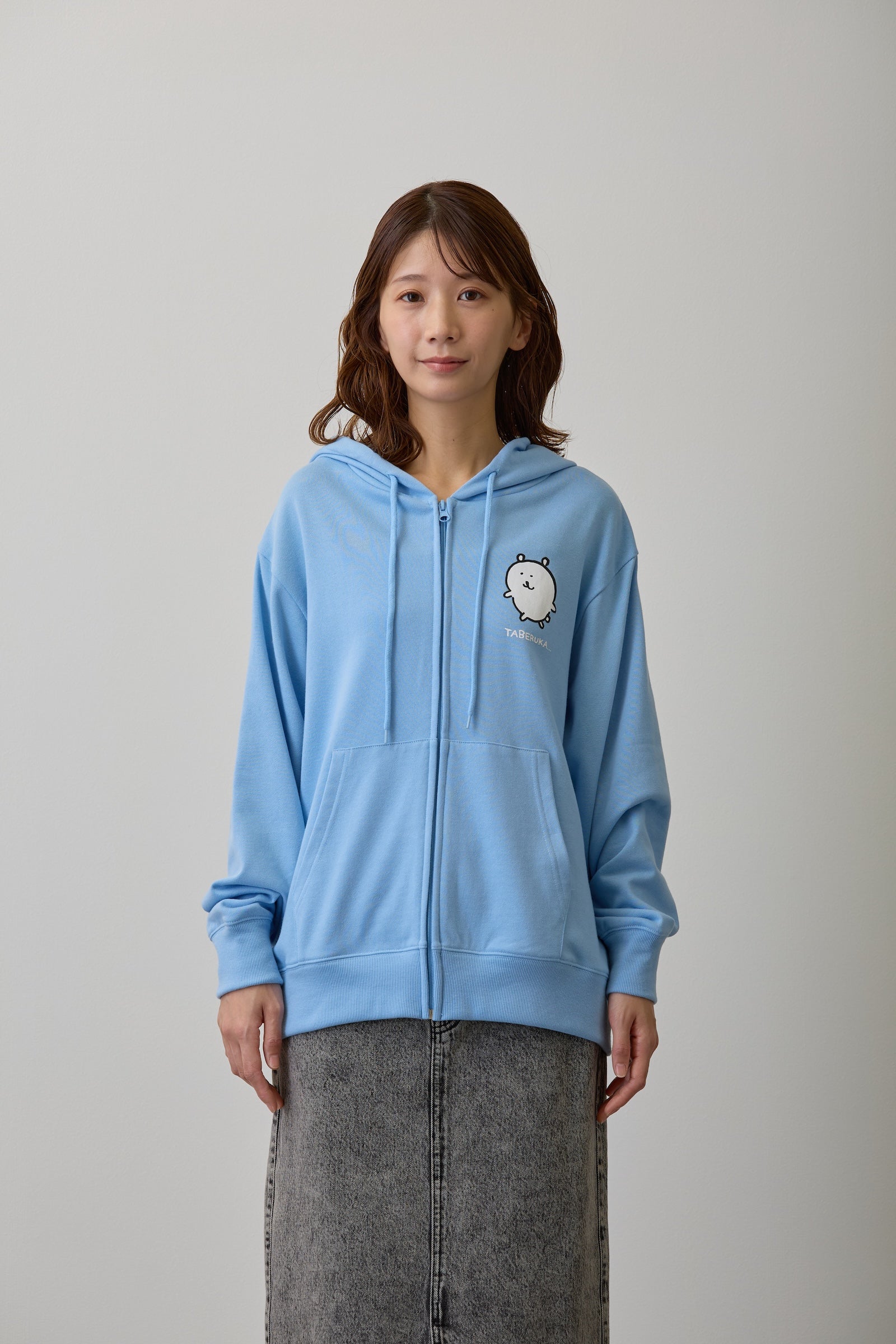 ナガノキャラクターズ ZIPパーカー 食べるか サックス