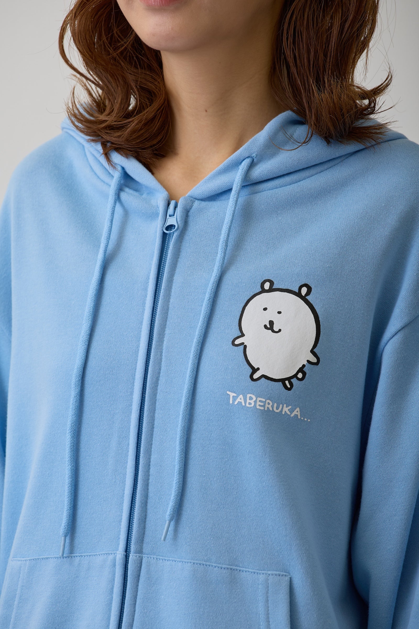 ナガノキャラクターズ ZIPパーカー 食べるか サックス