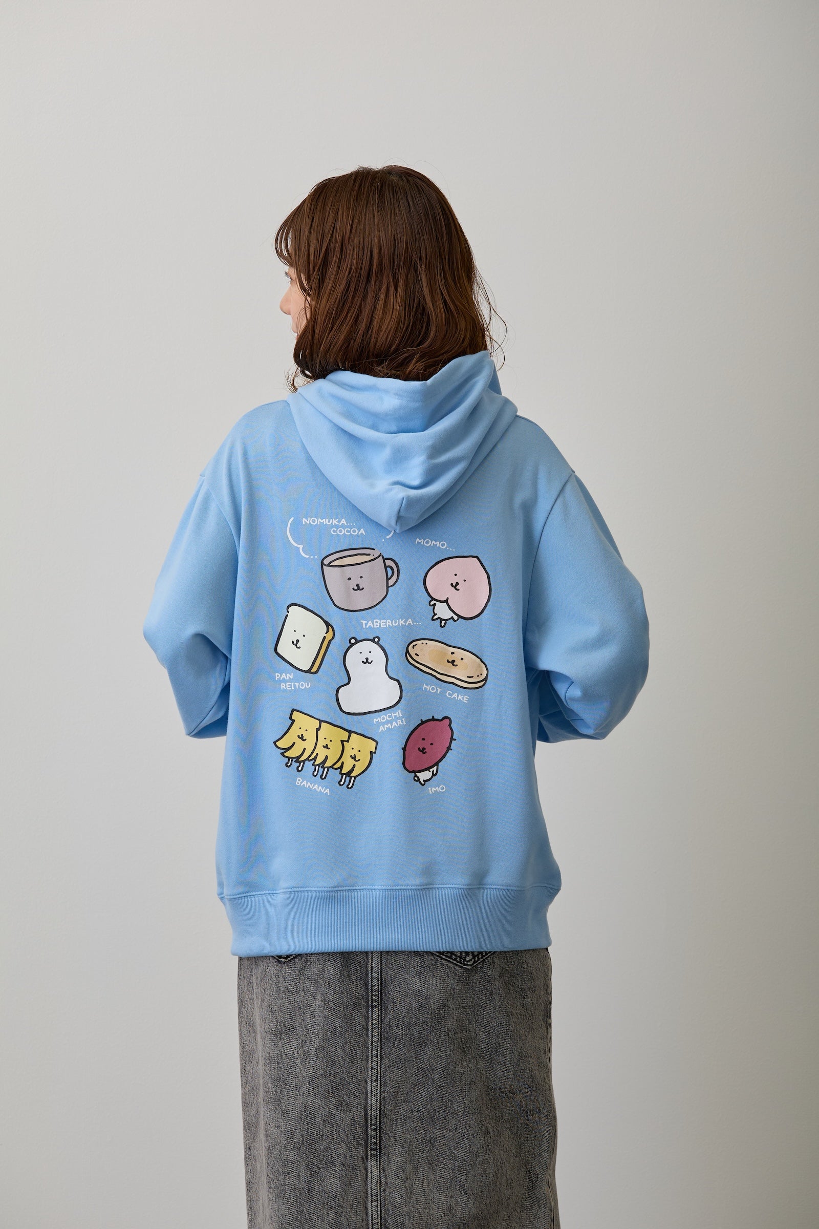 ナガノキャラクターズ ZIPパーカー 食べるか サックス