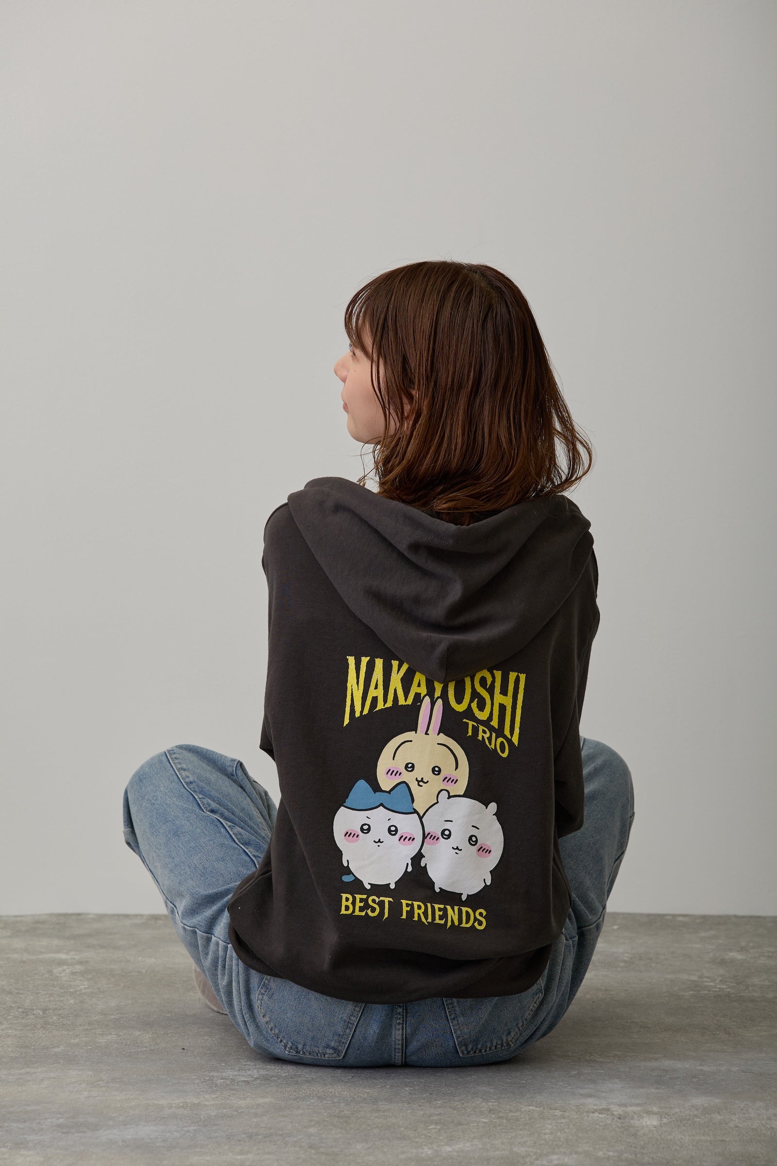 ちいかわ ZIPパーカー 仲良しトリオ スミ