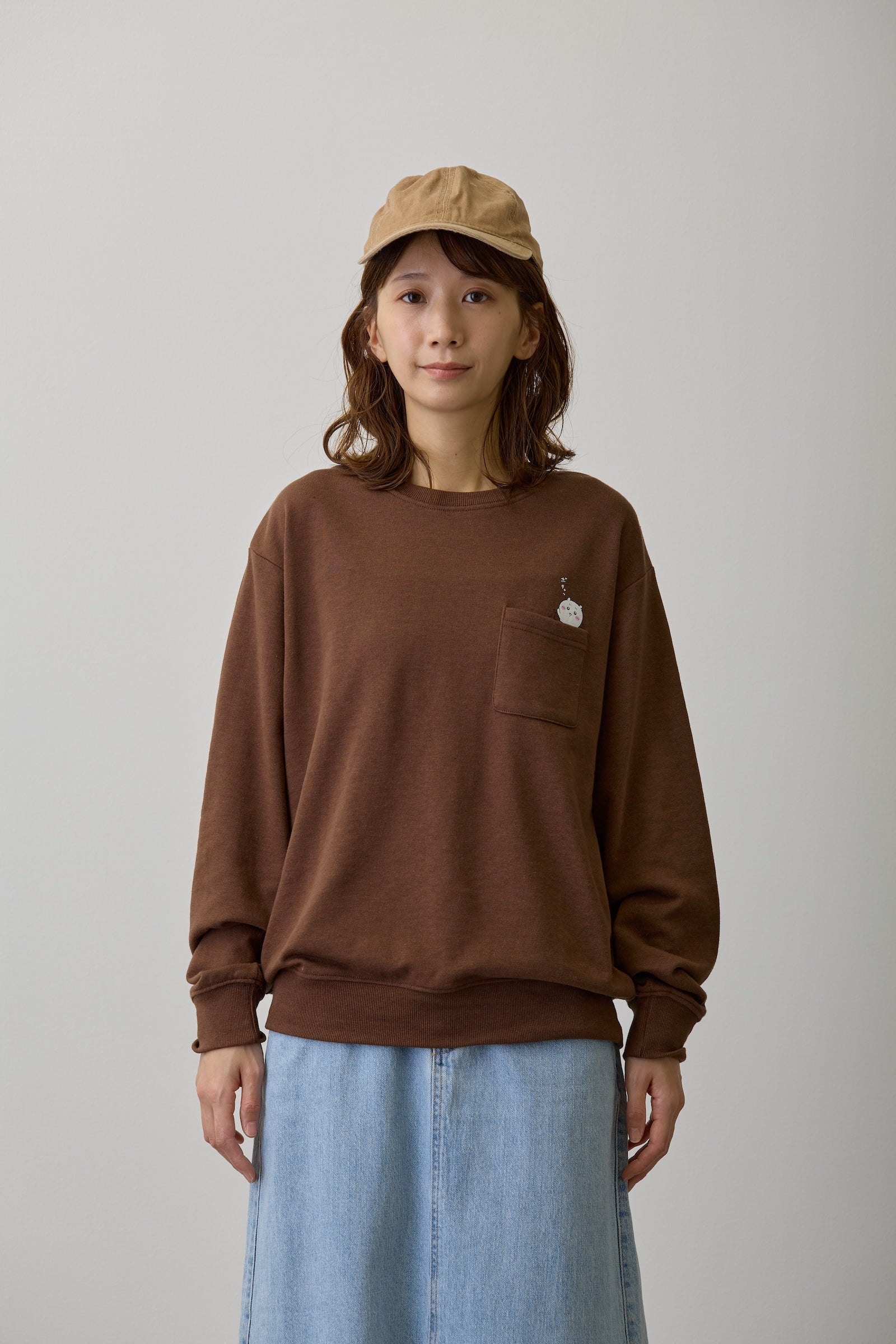 ちいかわ スウェット 自分フォンデュ ブラウン