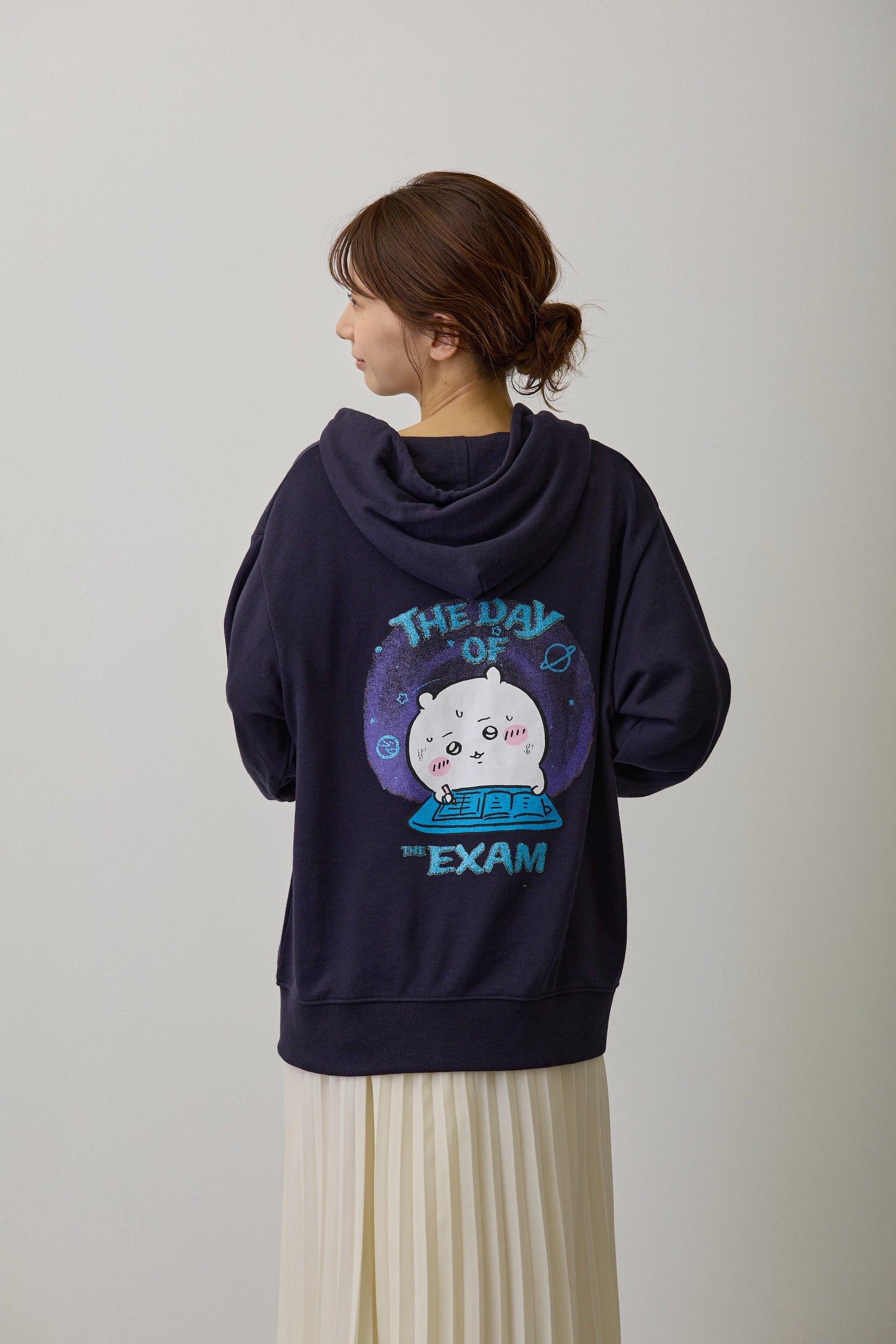 ちいかわ ZIPパーカー 試験だ ネイビー