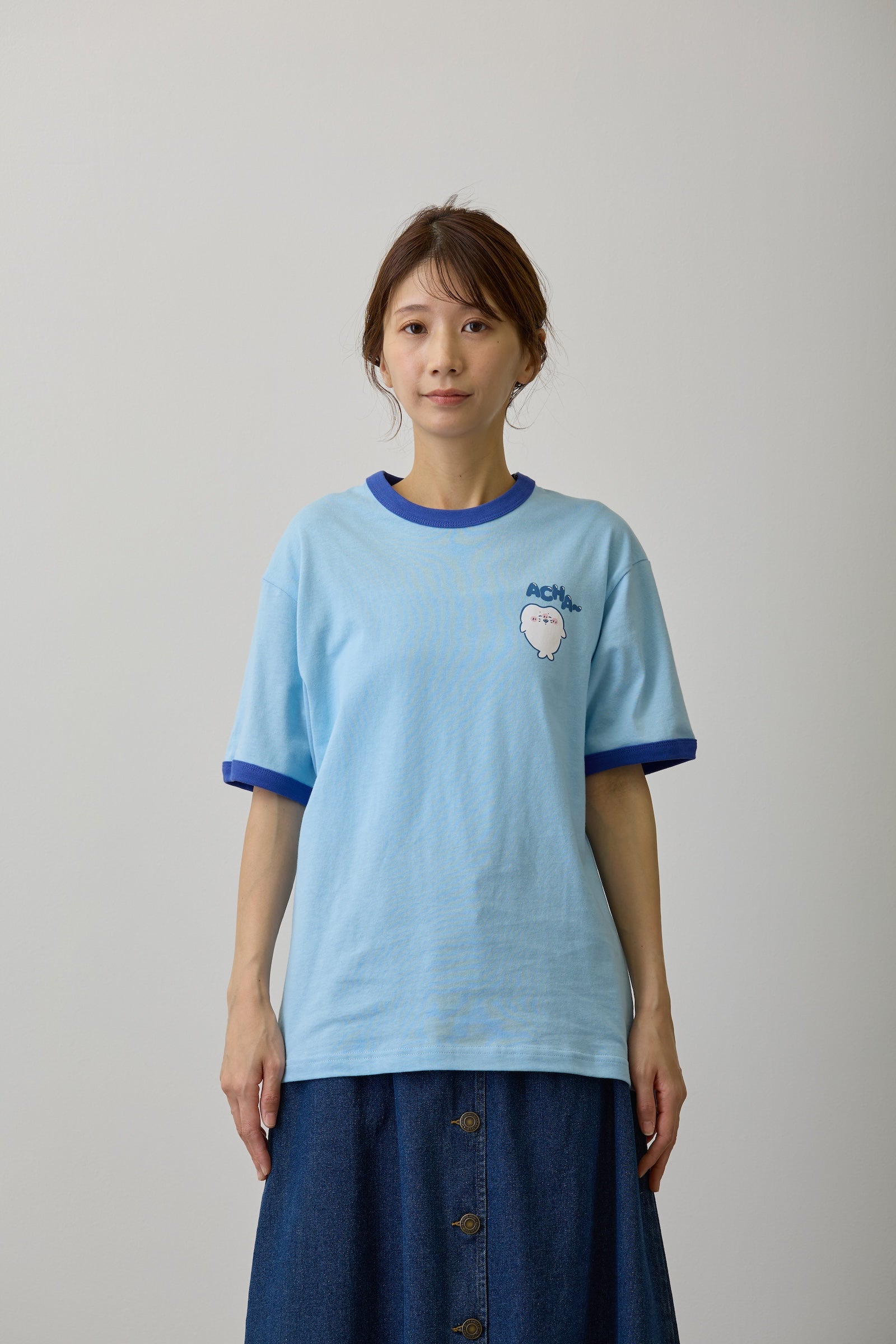 ナガノキャラクターズ Tシャツ カンッ ブルー