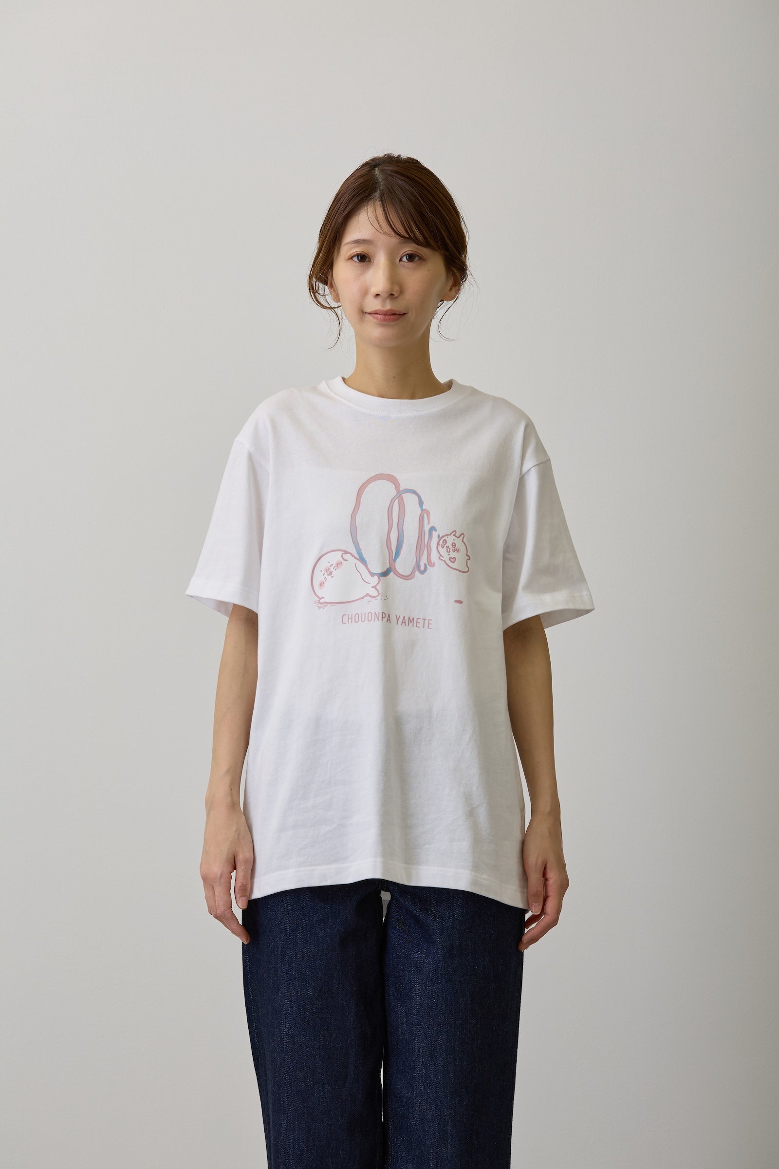 ナガノキャラクターズ Tシャツ 超音波やめて ホワイト