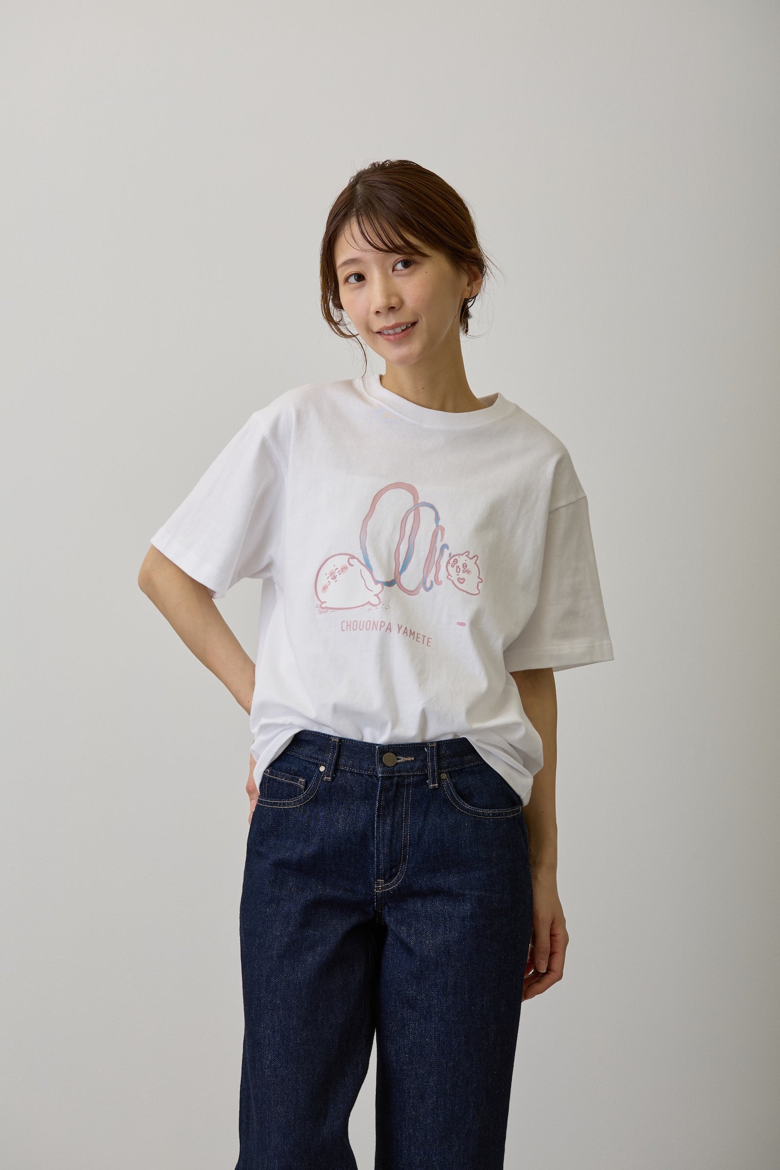 ナガノキャラクターズ Tシャツ 超音波やめて ホワイト