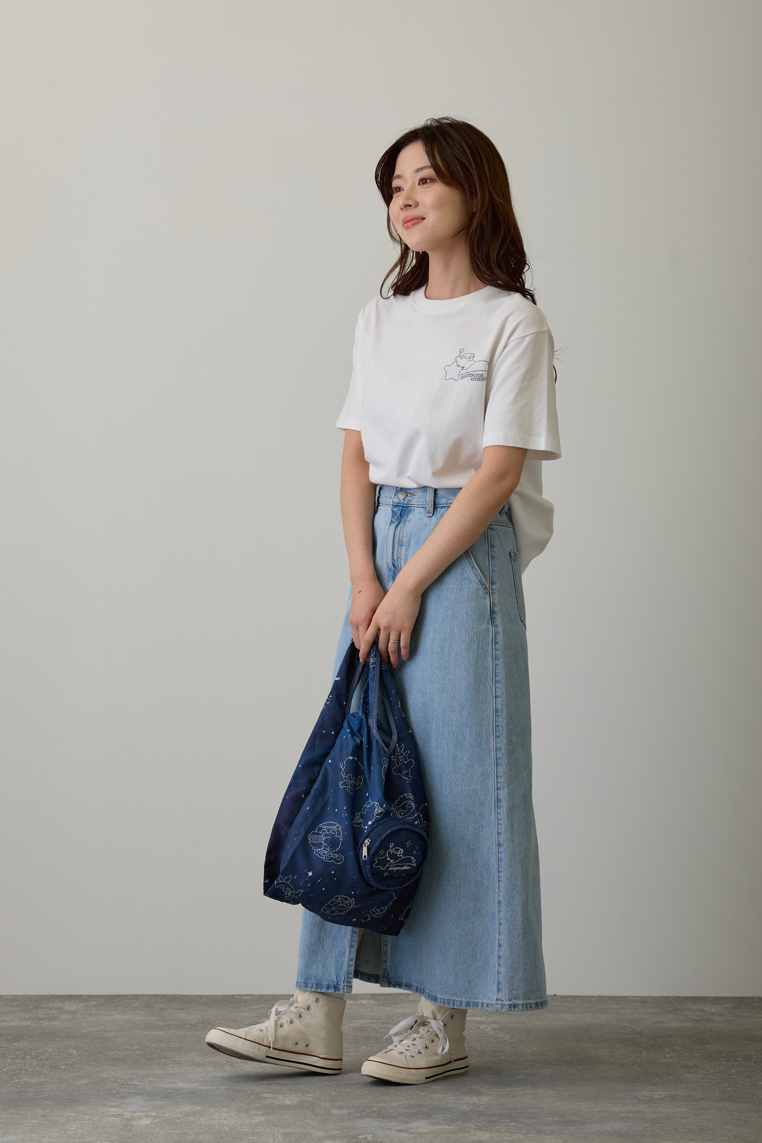 コウペンちゃん エコバッグ 君を見守るよ ネイビー