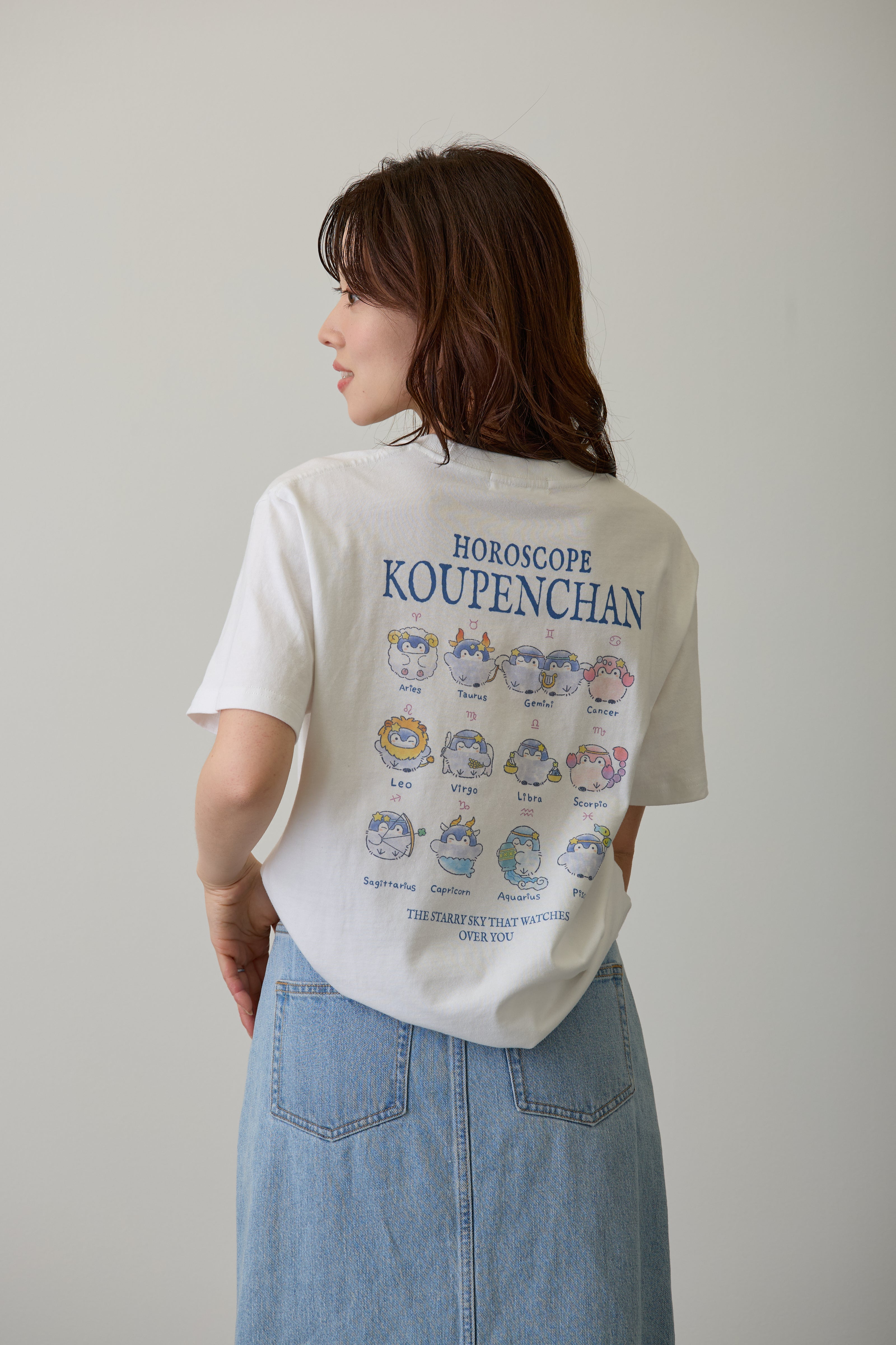 コウペンちゃん Tシャツ 十二星座 ホワイト
