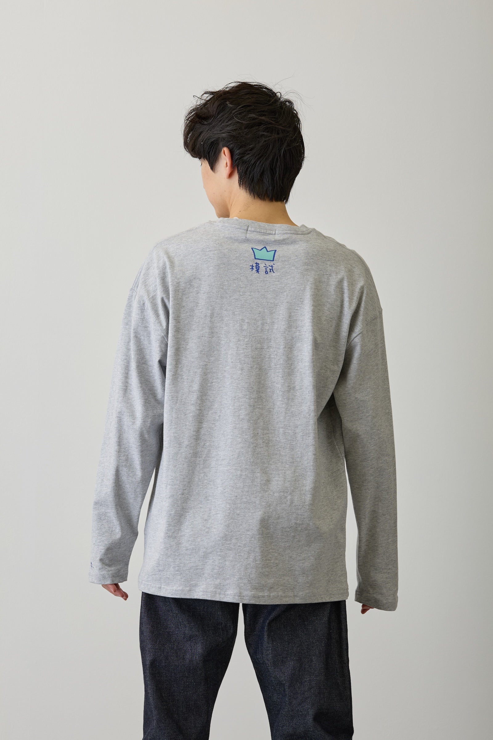 ちいかわ 長袖Tシャツ 試験勉強 アッシュ