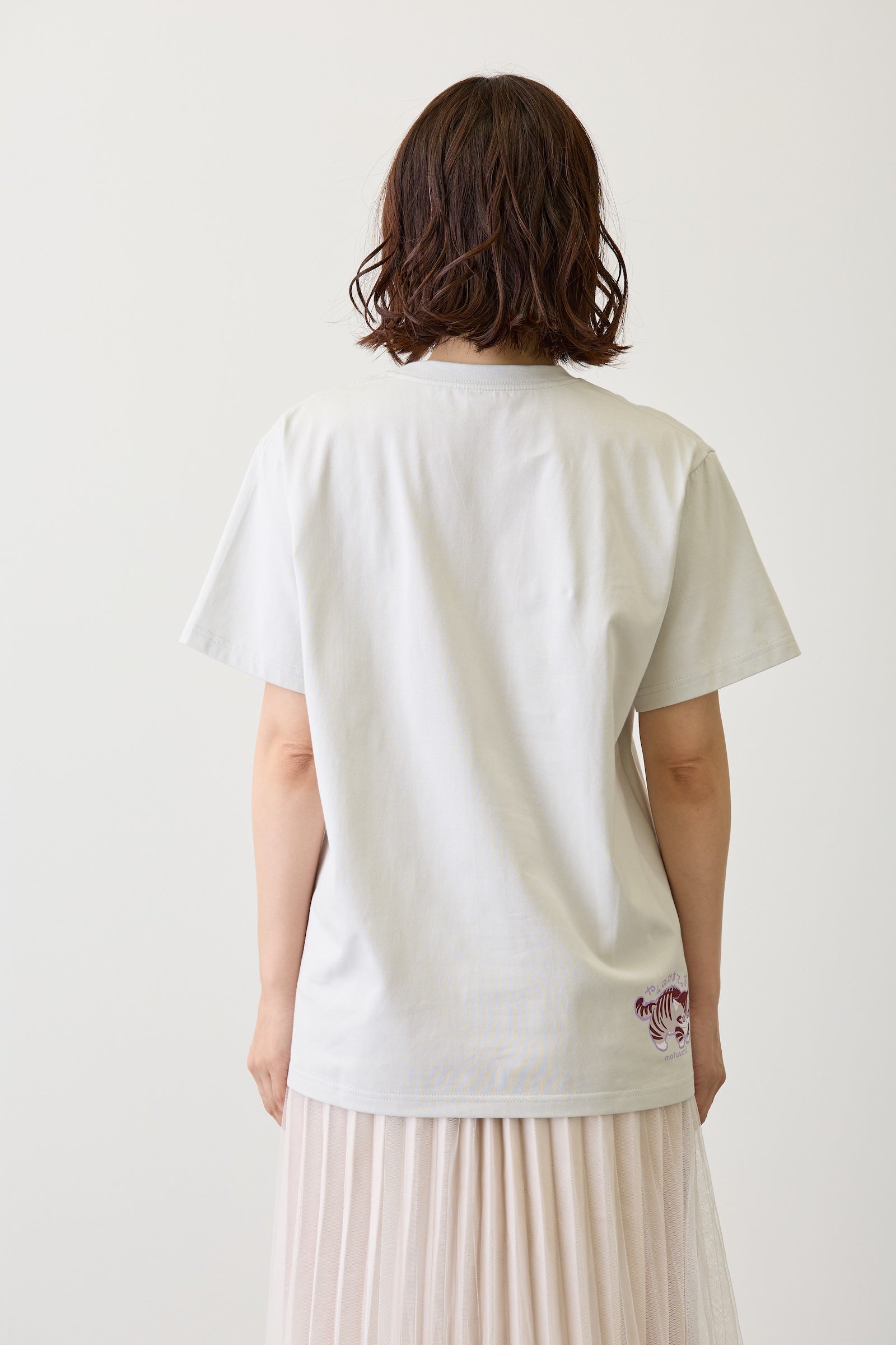 mofusand Tシャツ なにもわるくにゃい 花瓶だいすきにゃん グレー