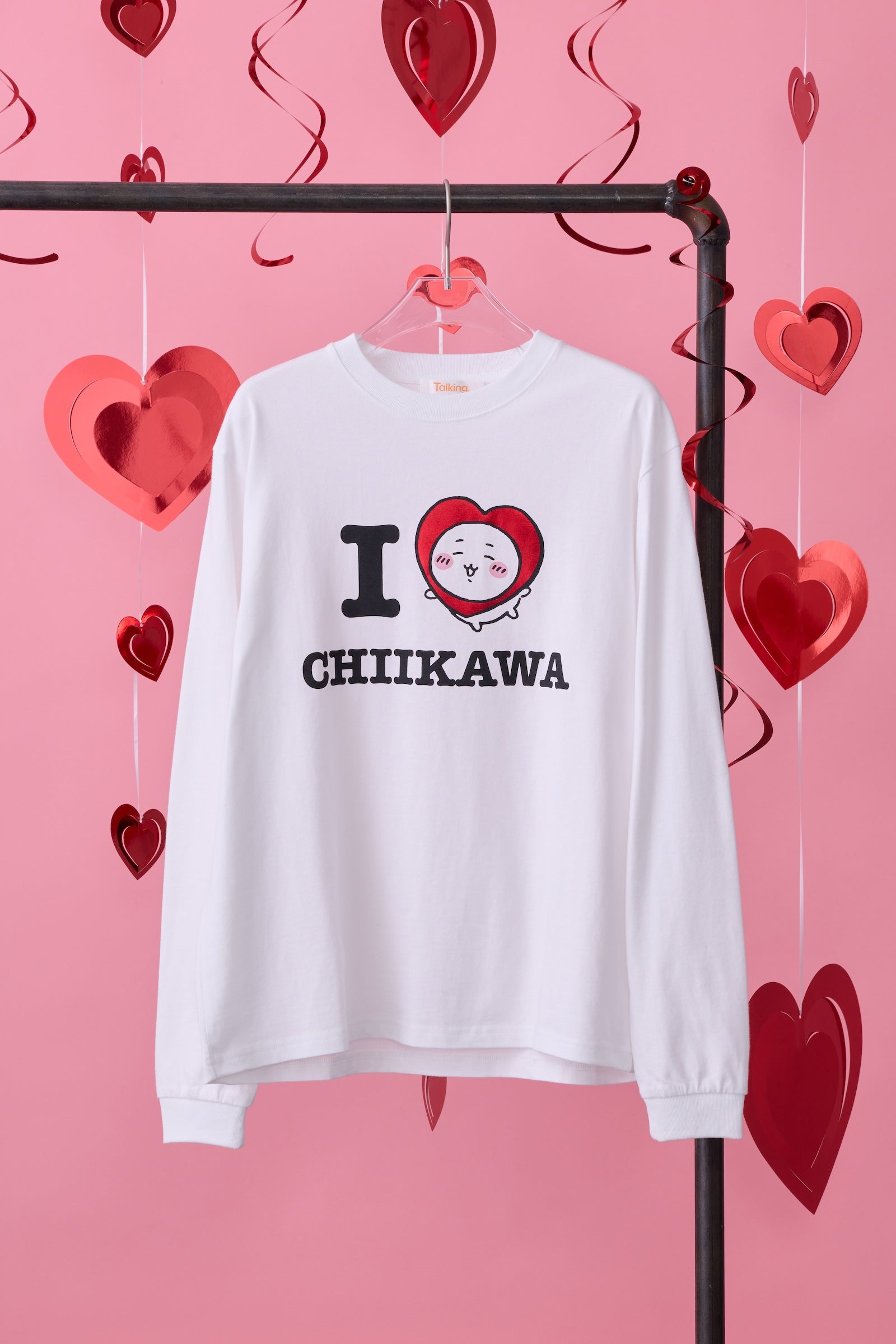 ちいかわ 長袖Tシャツ I LOVE CHIIKAWA ホワイト