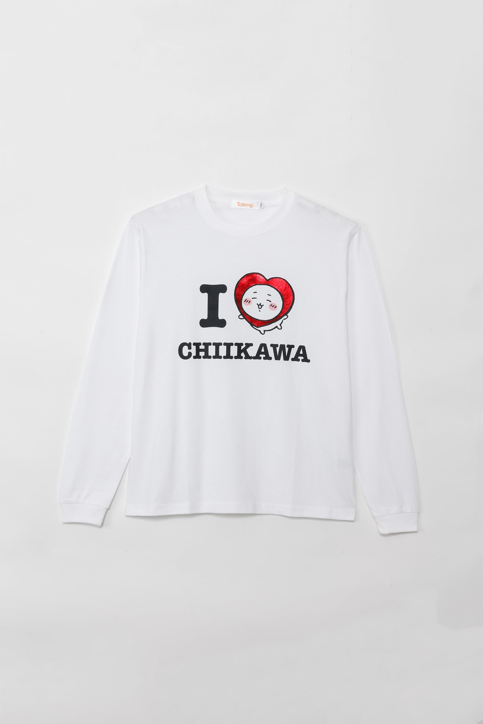 ちいかわ 長袖Tシャツ I LOVE CHIIKAWA ホワイト
