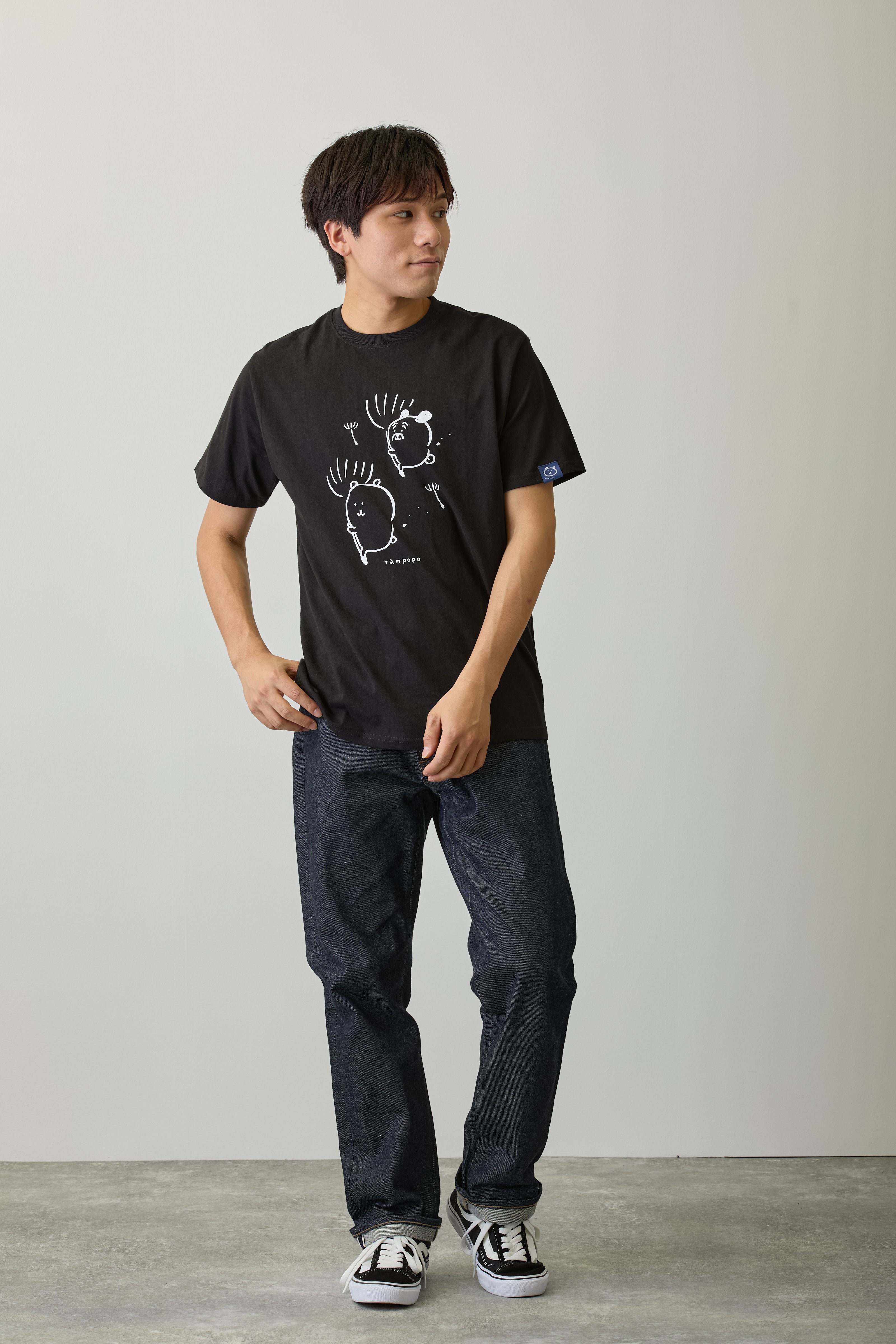 ナガノキャラクターズ Tシャツ たんぽぽ ブラック