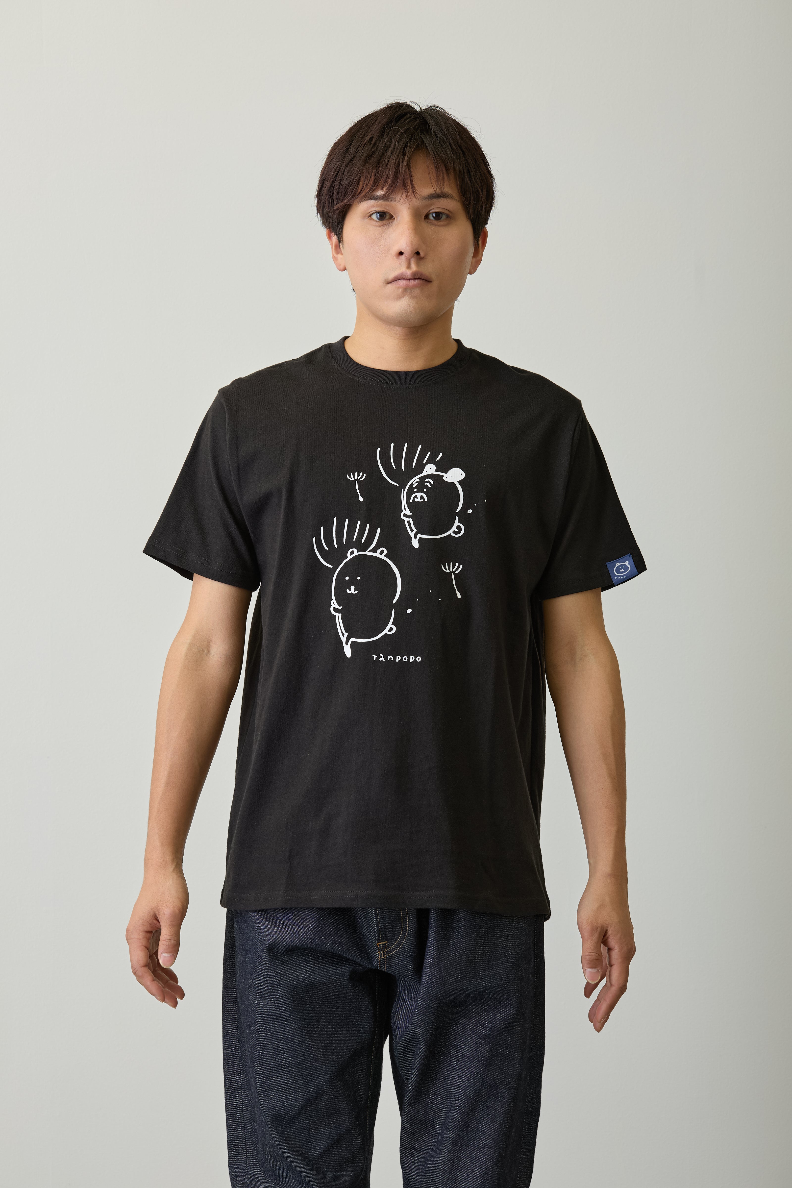 ナガノキャラクターズ Tシャツ たんぽぽ ブラック