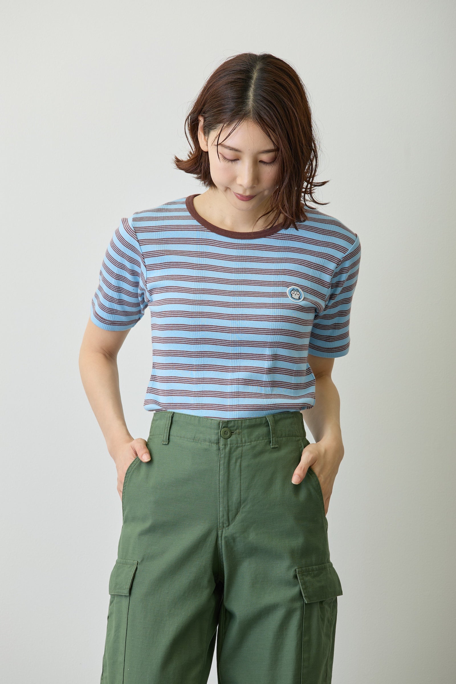 ちいかわ Tシャツ Robert P.Miller×Talking ハチワレ BLUEBERRY