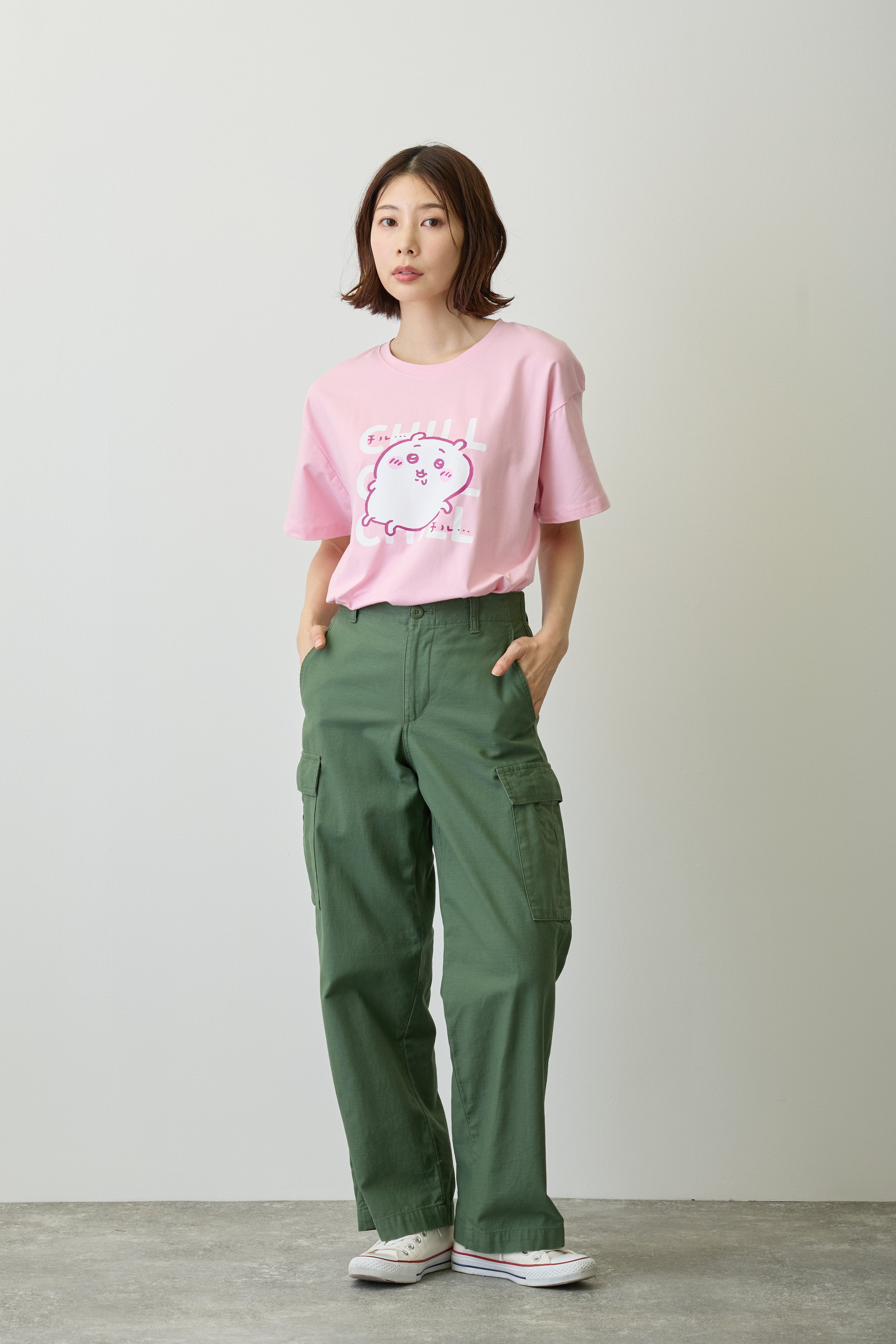 ちいかわ Tシャツ チルチルちいかわ ピンク