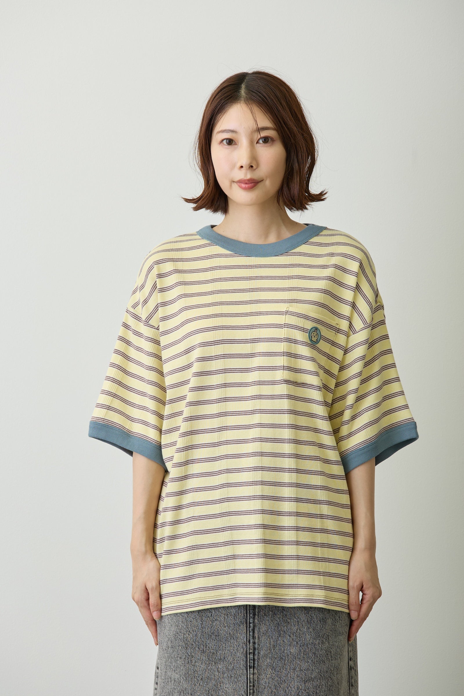 ちいかわ ビッグシルエットポケットTシャツ Robert P.Miller×Talking うさぎ BANANA