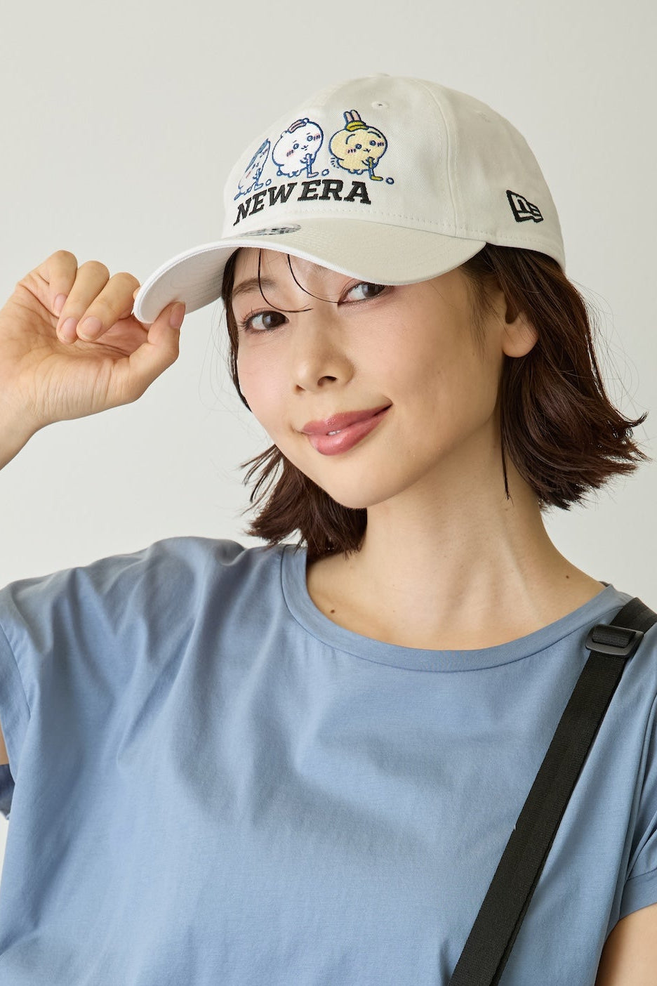 9TWENTY ロングバイザー ちいかわ / ちいかわ・ハチワレ・うさぎ ホワイト | ゴルフ