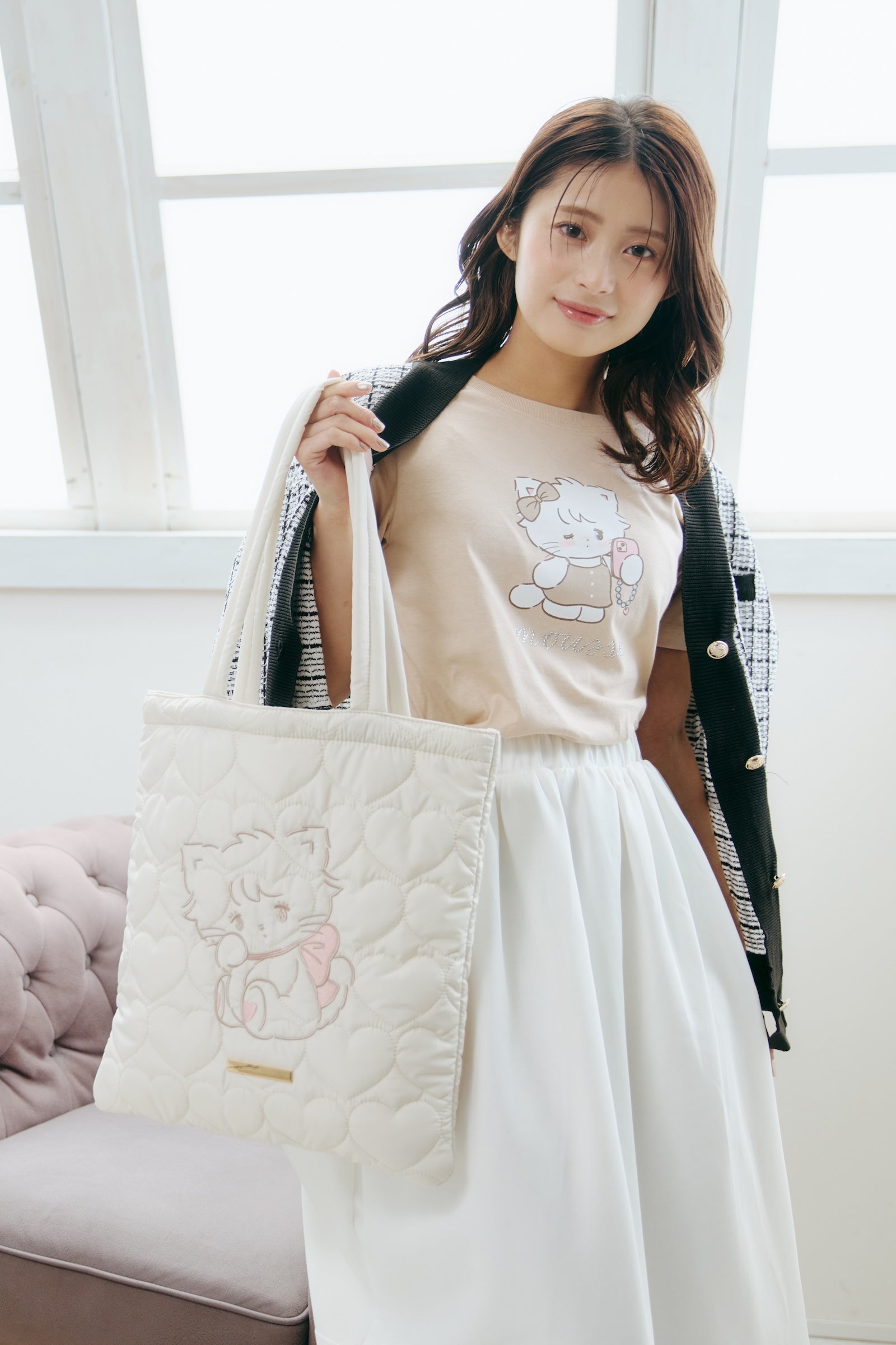 Lil ala mode Tシャツ ムース ピンク