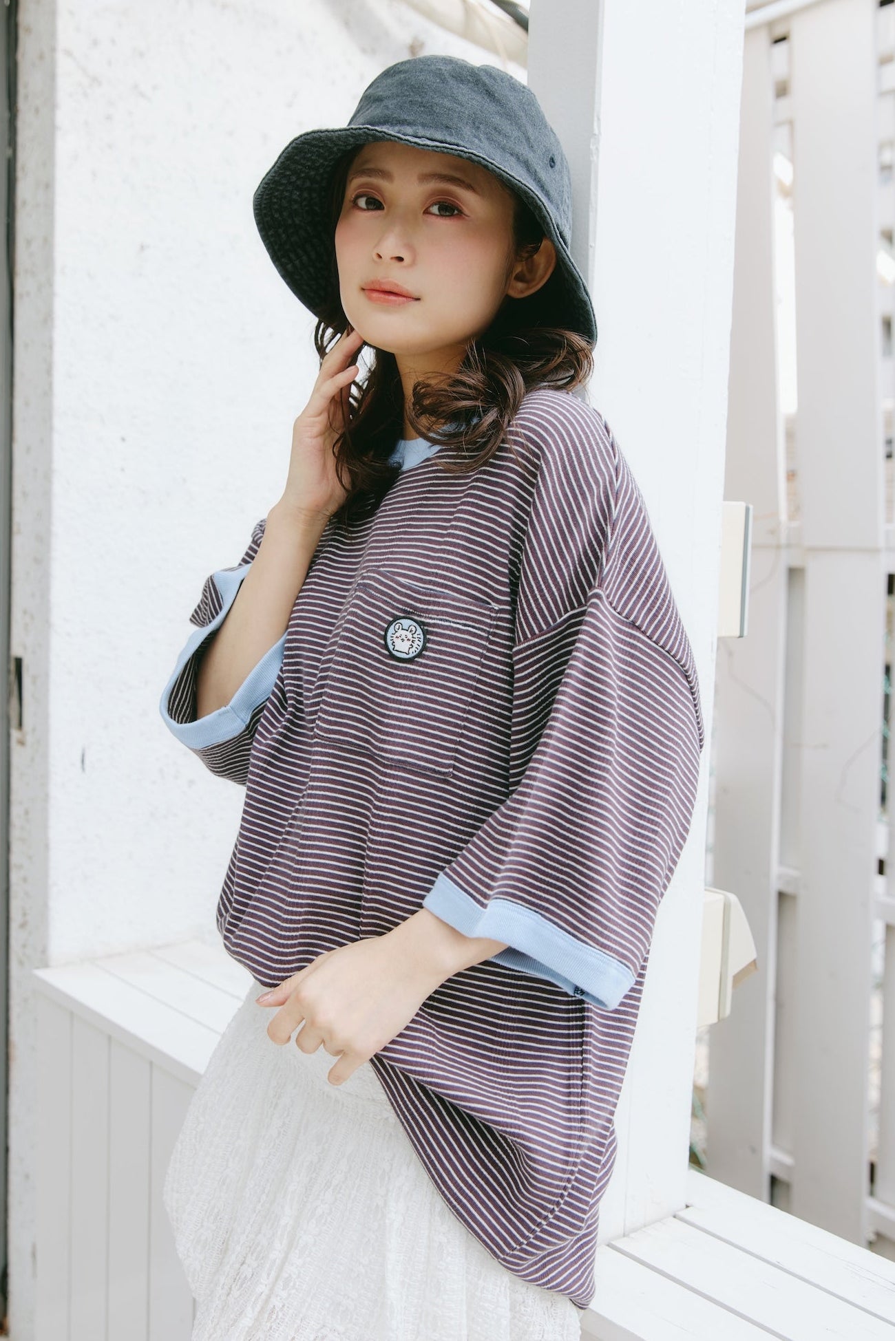 ちいかわ ビッグシルエットポケットTシャツ Robert P.Miller×Talking モモンガ COFFEE