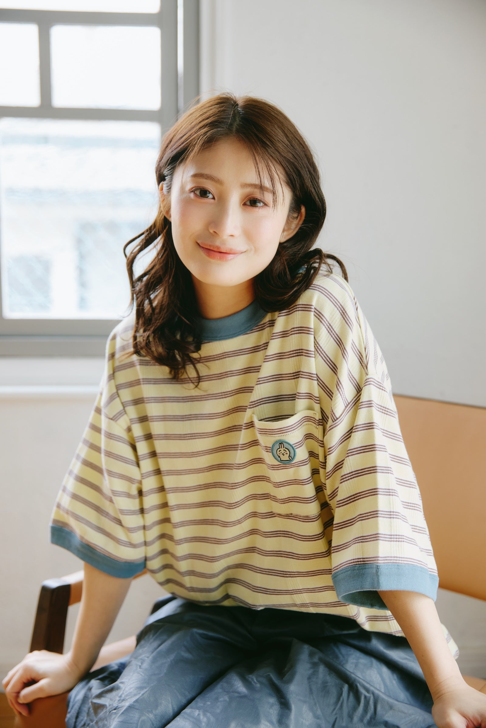 ちいかわ ビッグシルエットポケットTシャツ Robert P.Miller×Talking うさぎ BANANA