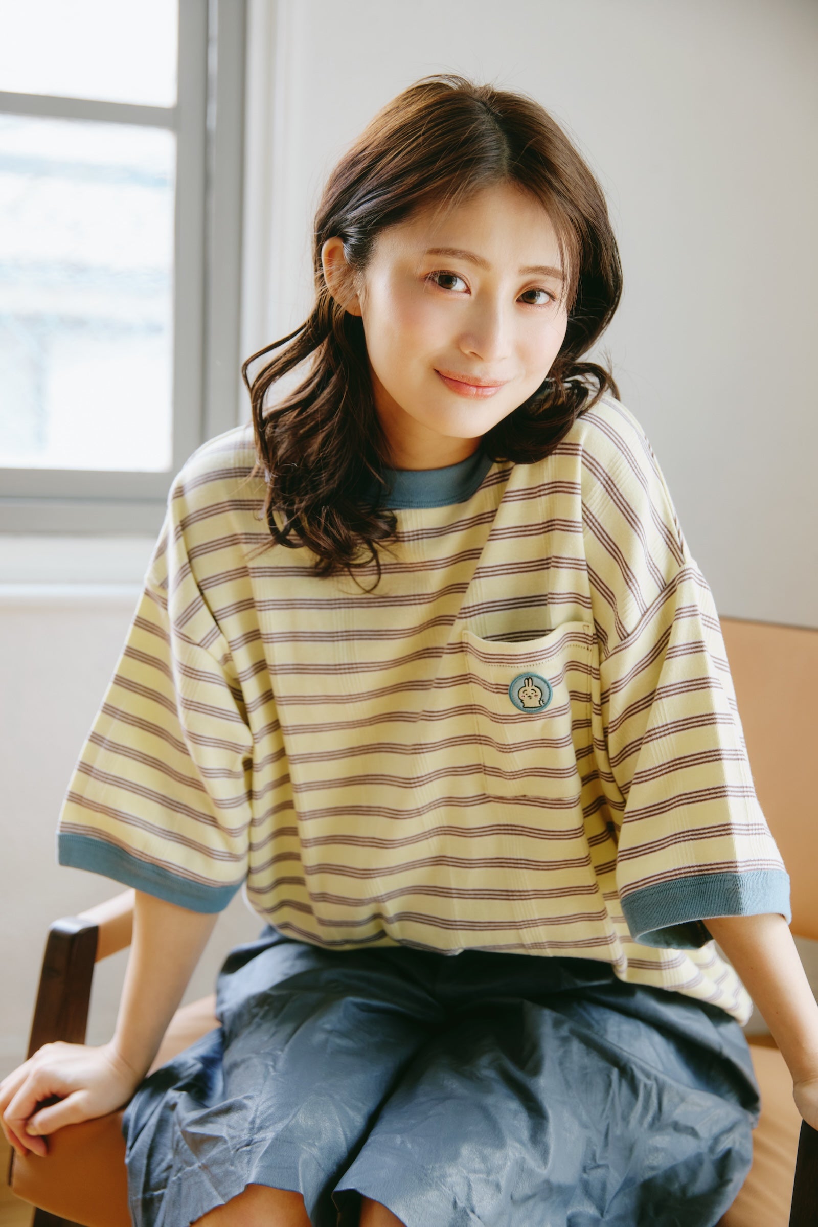 ちいかわ ビッグシルエットポケットTシャツ Robert P.Miller×Talking うさぎ BANANA