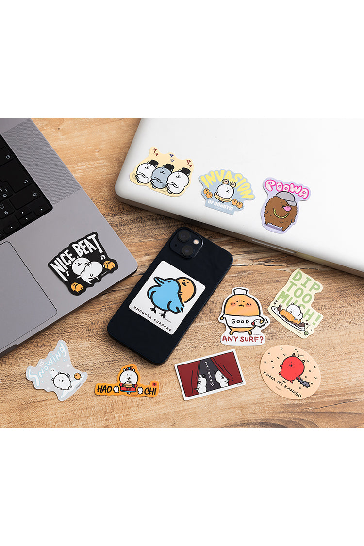 ナガノマーケット スマホに貼れるサイズのステッカー(登場タラー!)