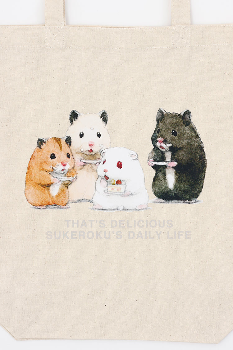 助六の日常 トートバッグ THAT'S DELICIOUS ナチュラル