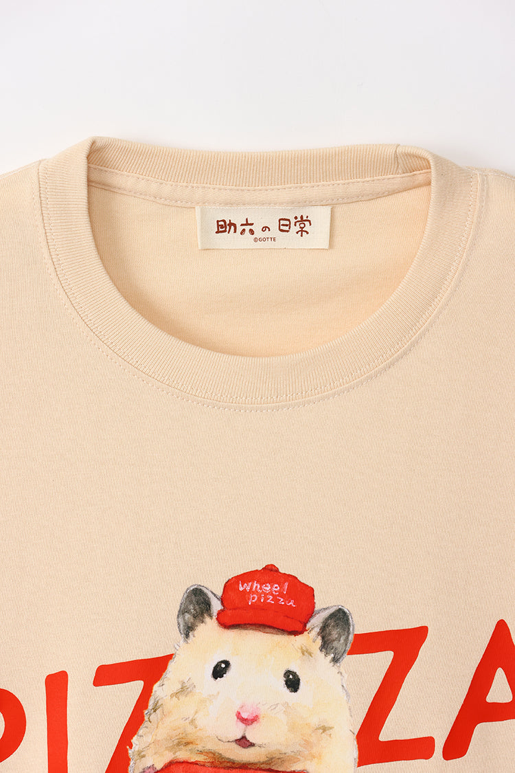 助六の日常 Tシャツ PIZZA ナチュラル