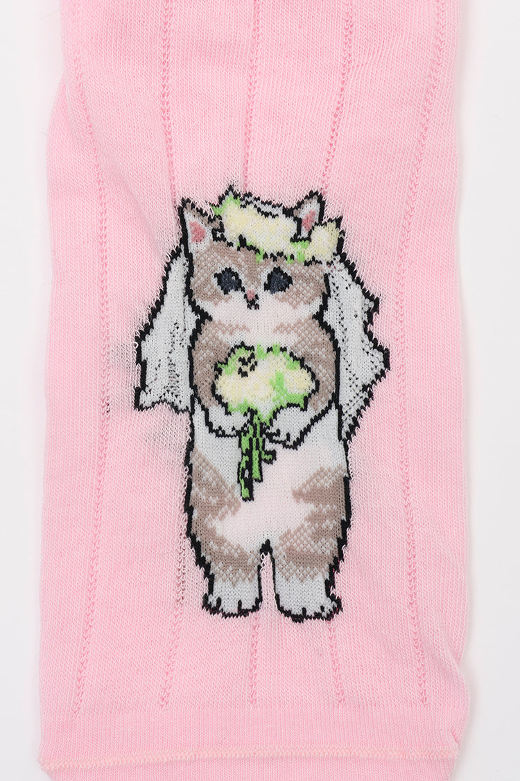 mofusand スニーカーソックス ウエディング ペールピンク 23~25cm