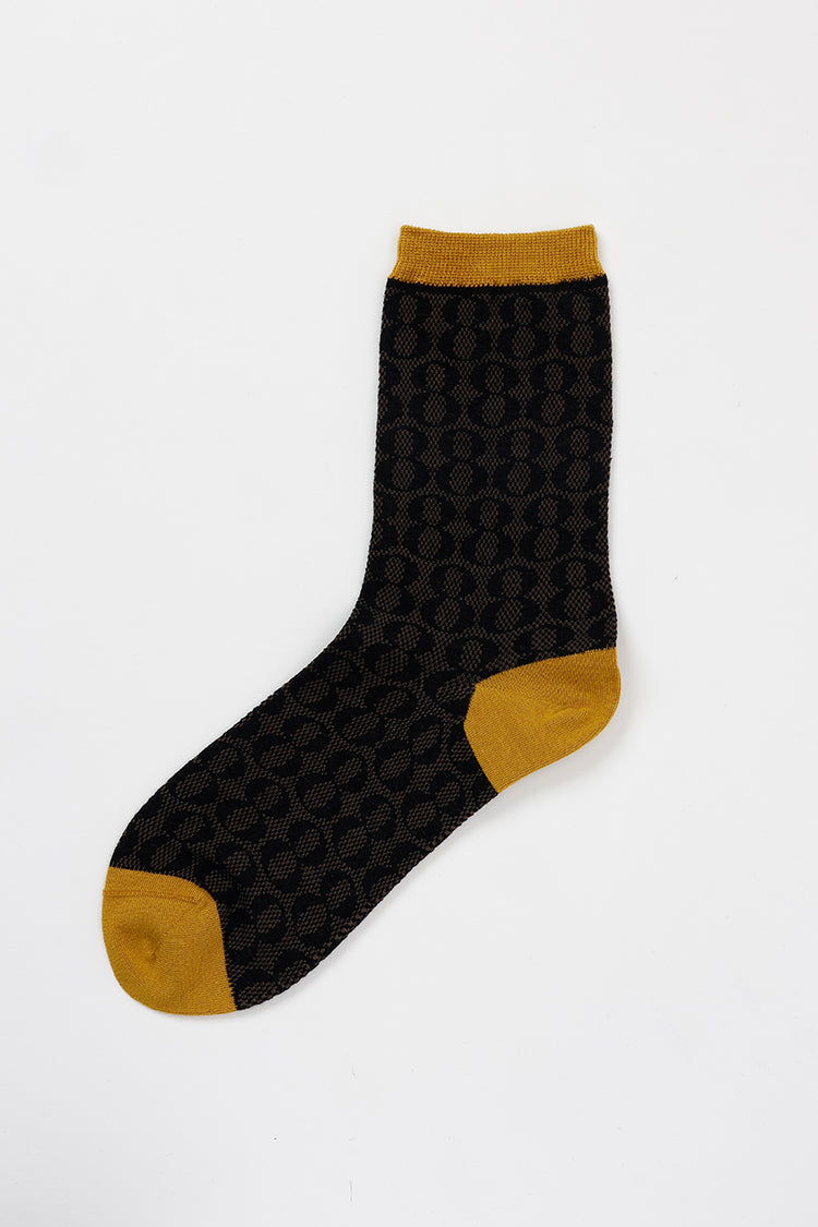 【Black Friday対象商品】mofusand クルーソックス はちにゃん ブラック 23~25cm