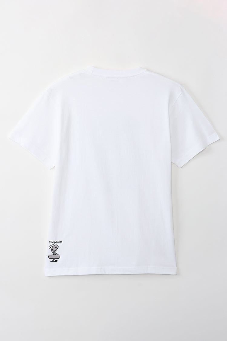 ホワイトタイガーとブラックタイガー Tシャツ 軽い火傷でよかったね~ ホワイト