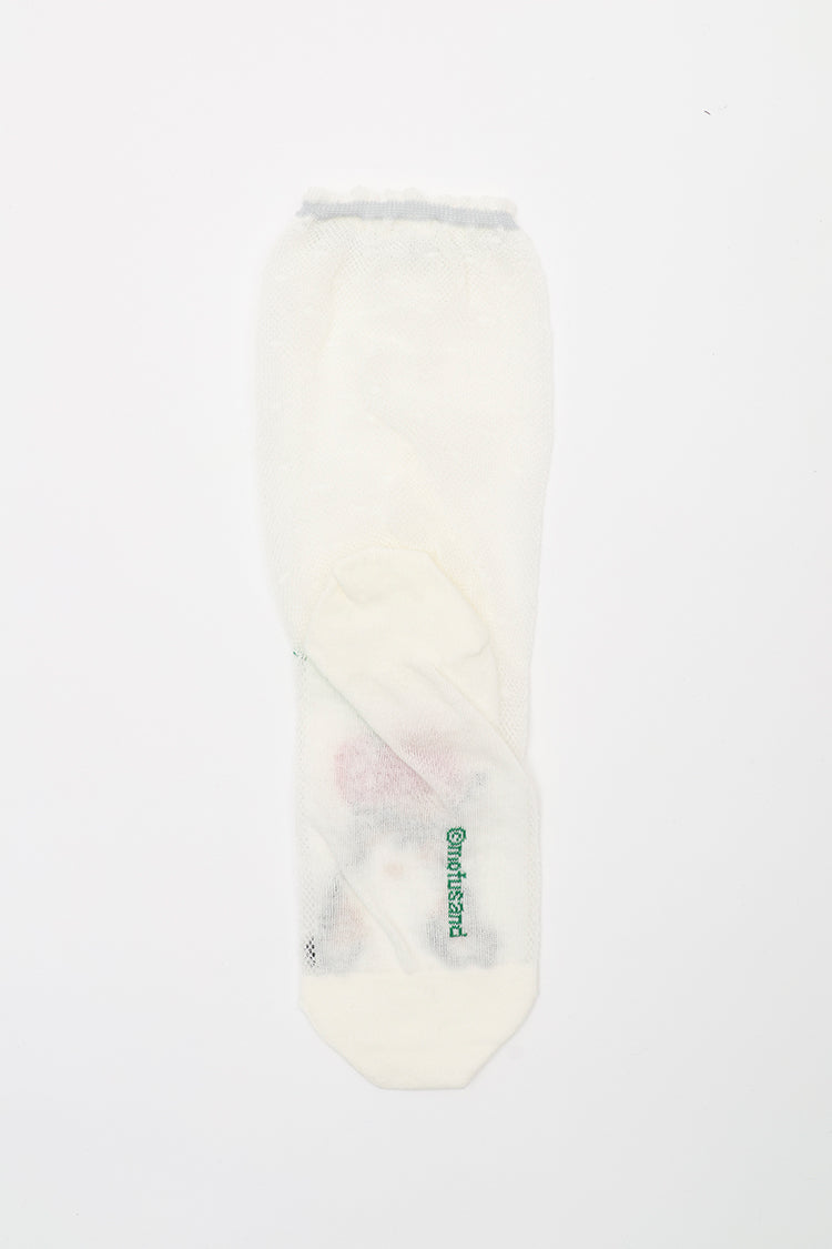 mofusand クルーソックス さくらんぼ合わせ オフホワイト 23~25cm