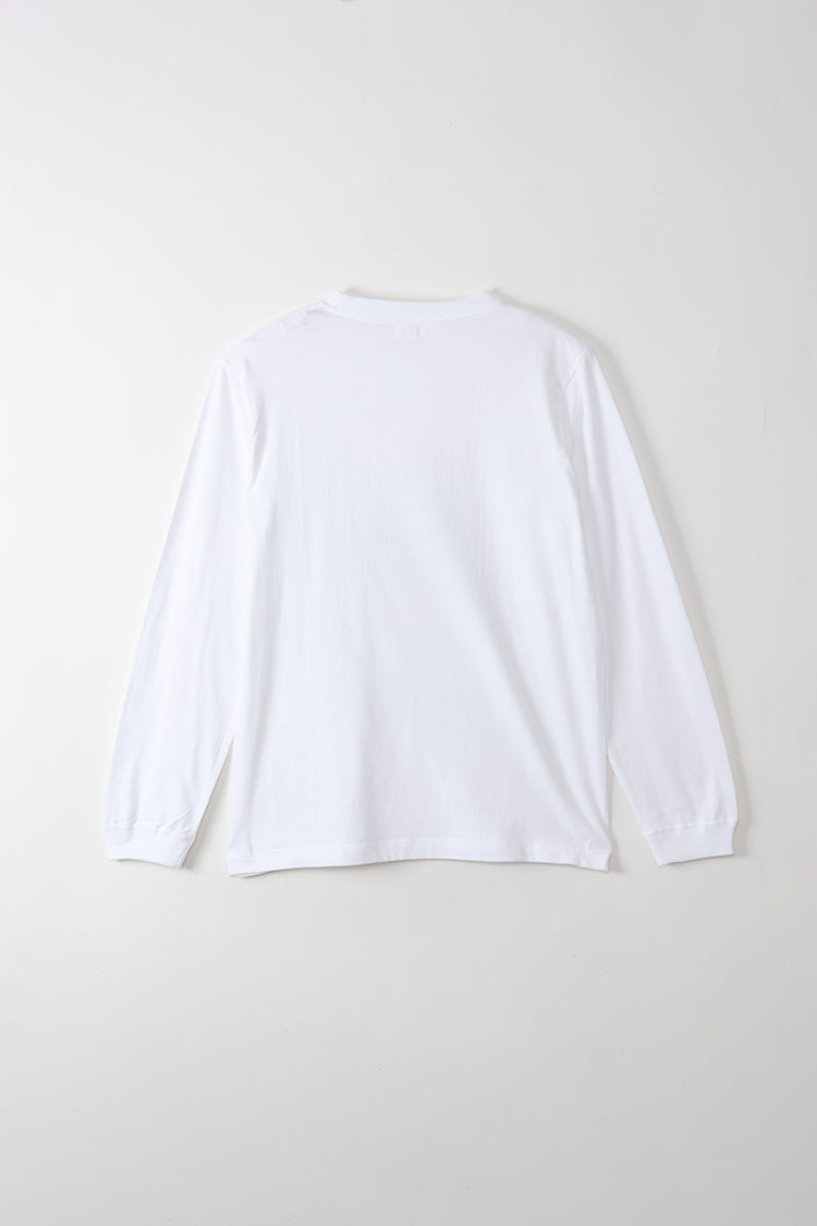 可愛い嘘のカワウソ ロンT かくれんぼ ホワイト