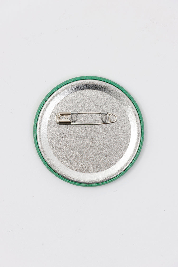 ちいかわ 缶バッジ レトロ印刷風 CRYING グリーン