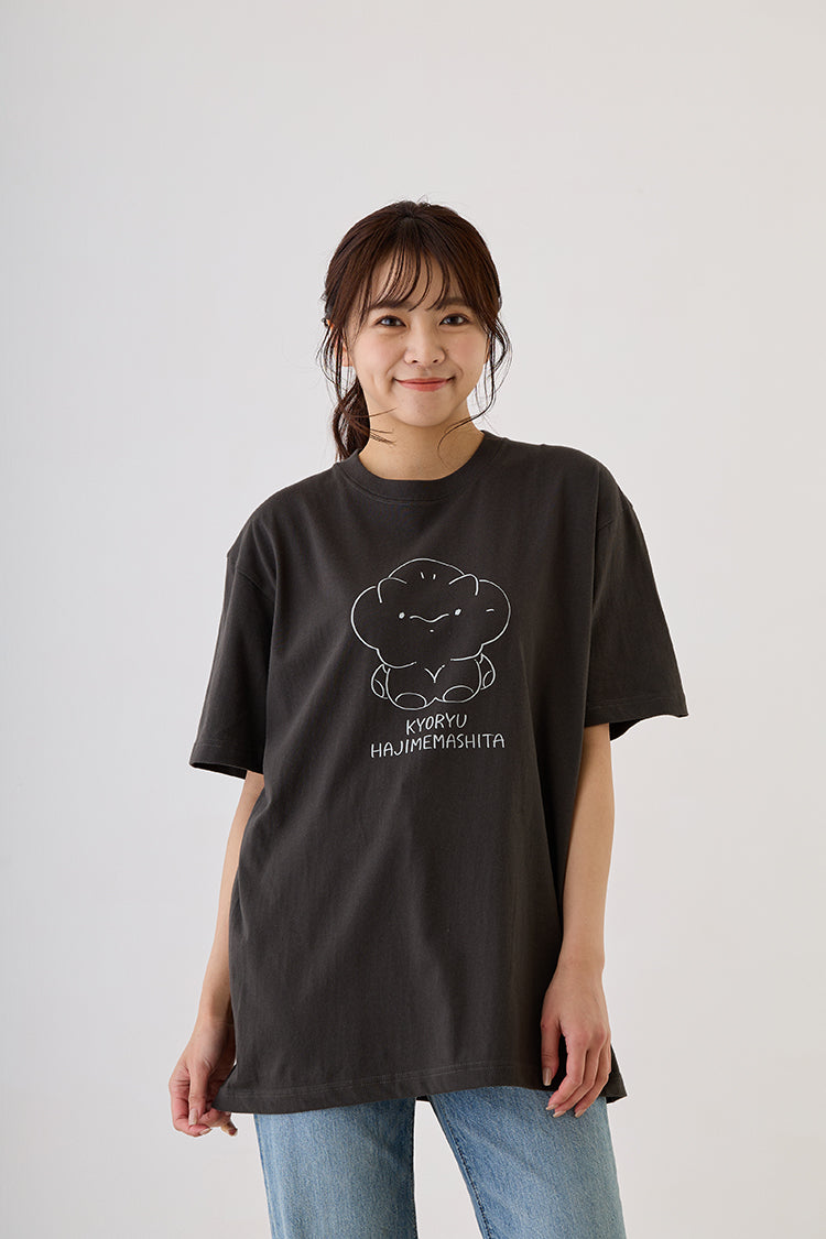 恐竜はじめました Tシャツ Hello!バブ スミ