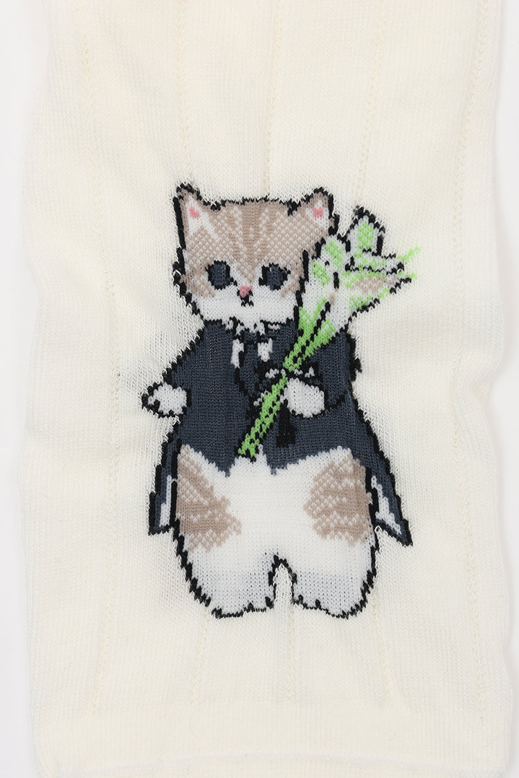 mofusand スニーカーソックス ウエディング オフホワイト 23~25cm