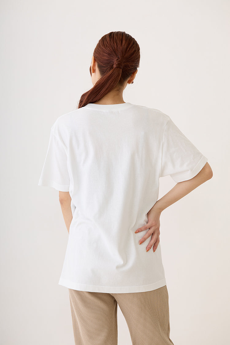 助六の日常 Tシャツ シフォンのベッド ホワイト