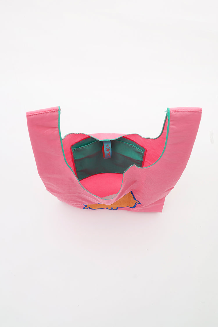 ナガノキャラクターズ 刺繍エコバック mogucoro ピンク