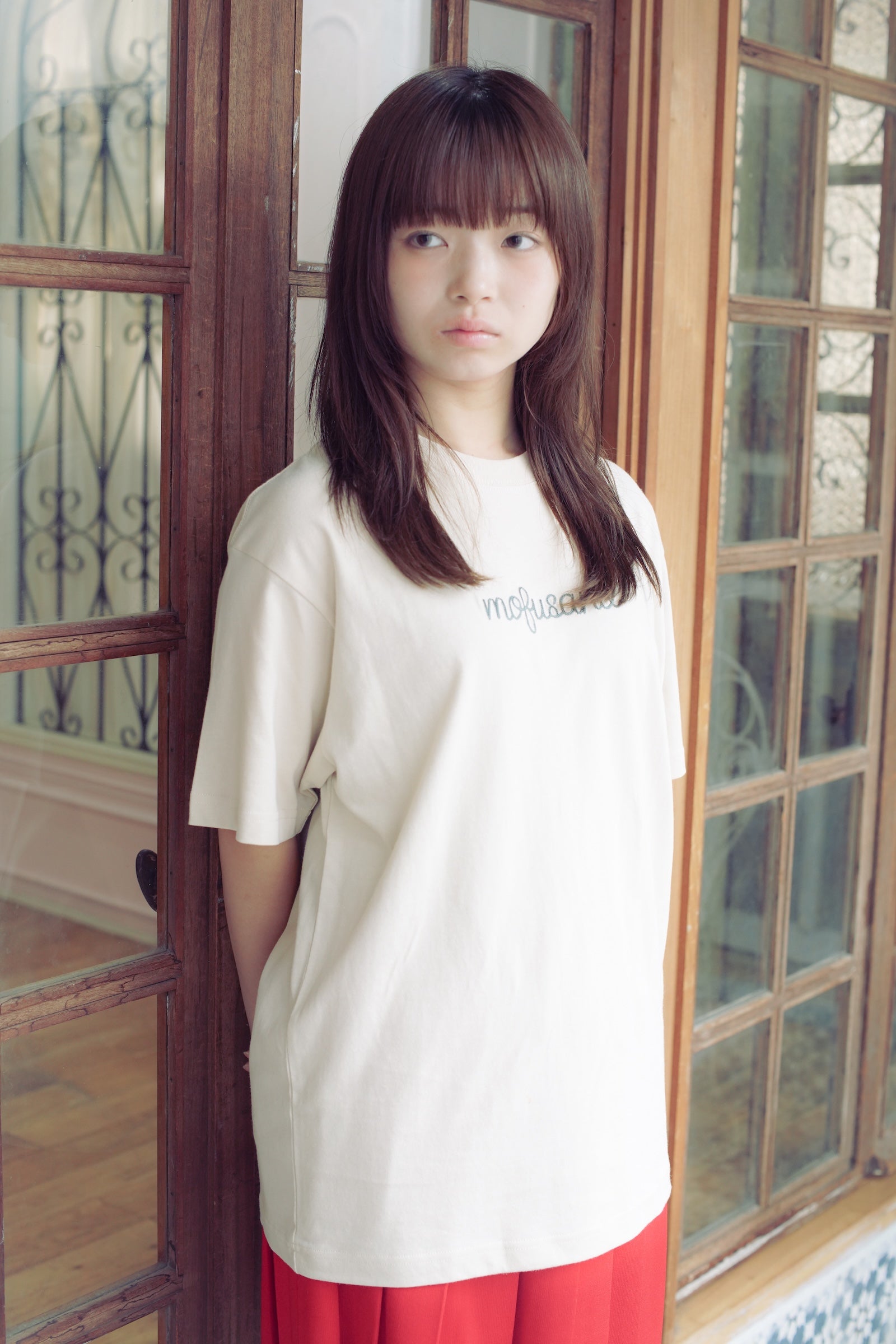 mofusand Tシャツ 毛糸玉 かぷにゃん ナチュラル