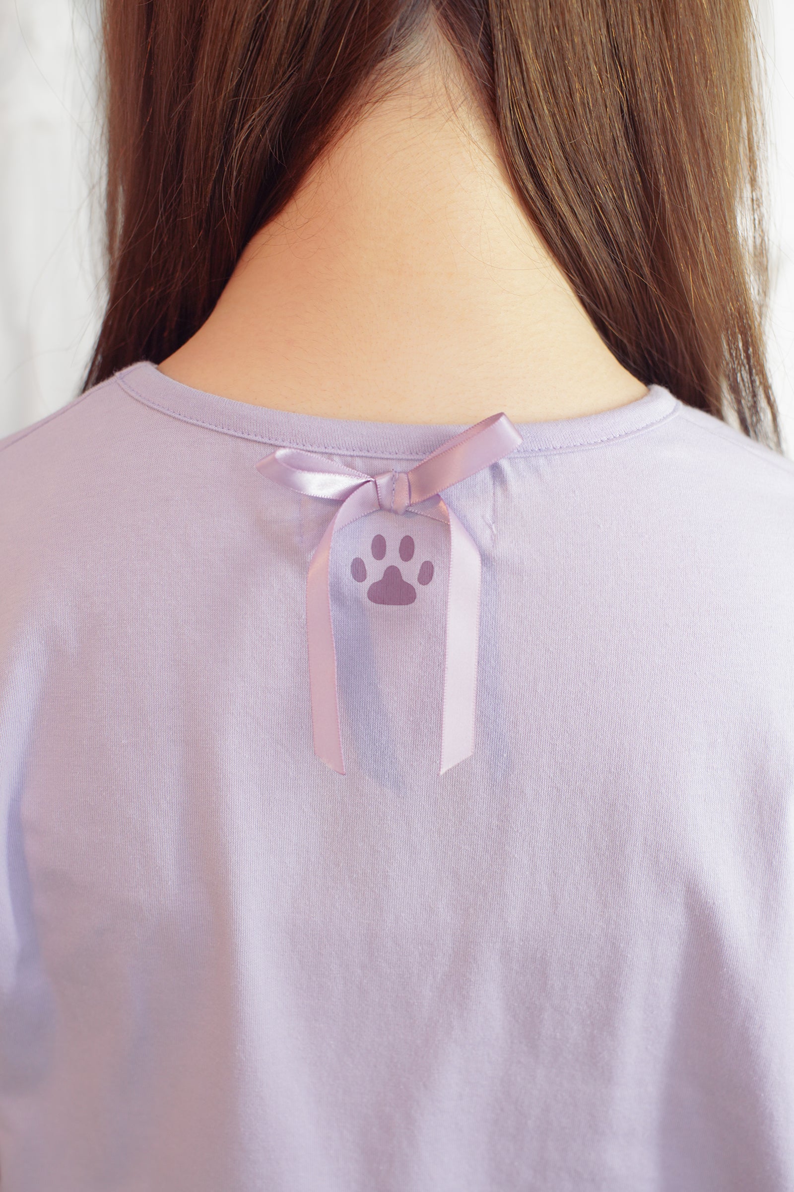 mofusand バレエコア Tシャツ ラベりぼにゃん パープル