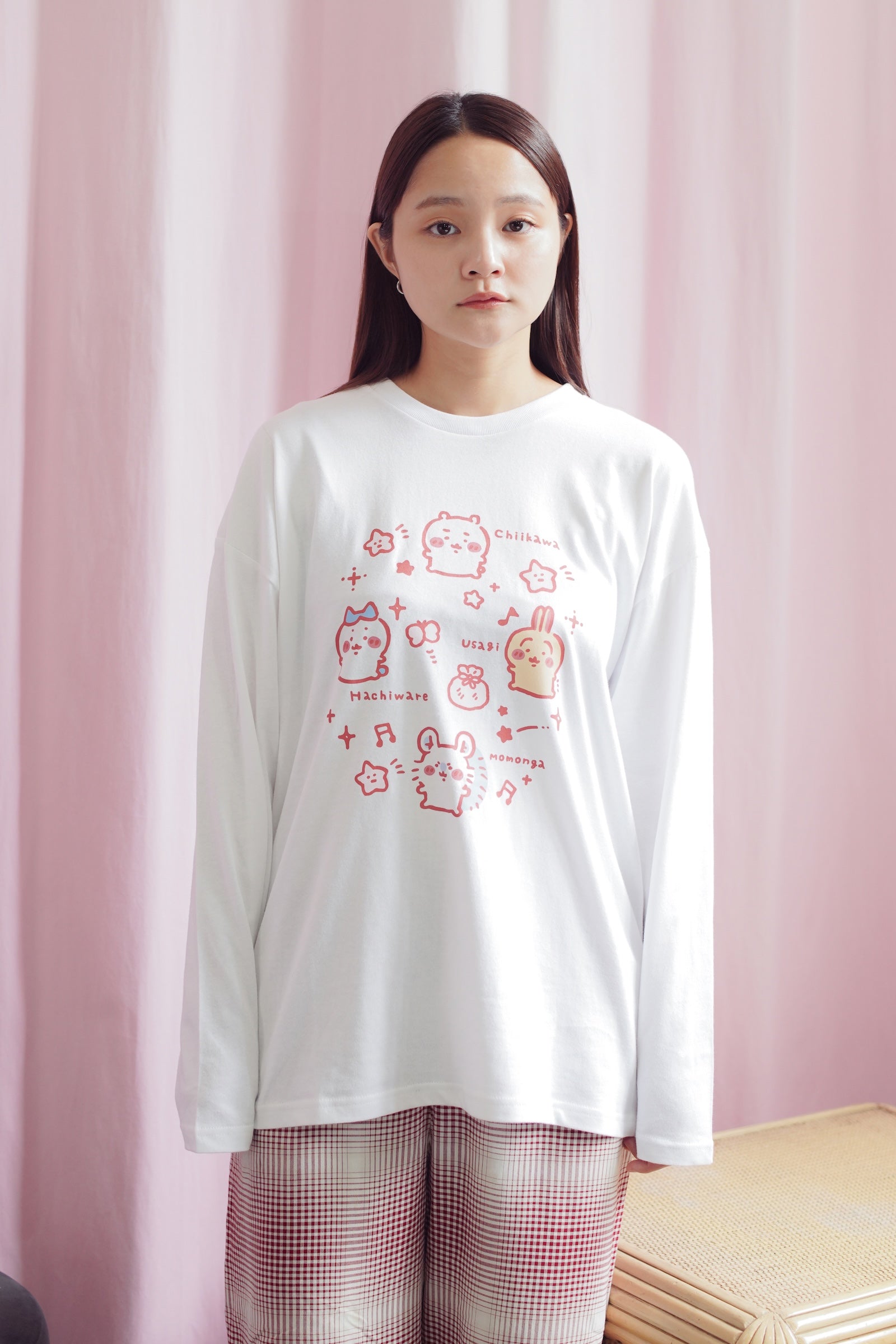 ちいかわ 長袖Tシャツ 小さいの ホワイト