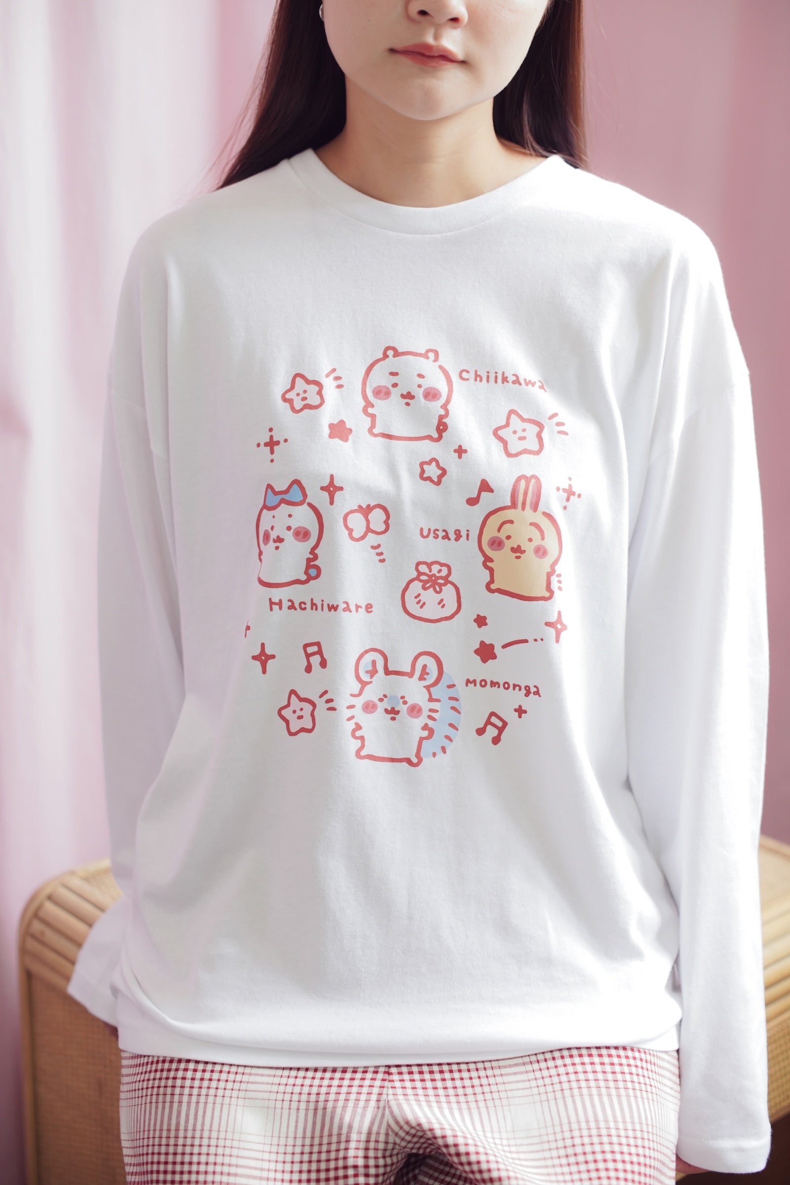 ちいかわ 長袖Tシャツ 小さいの ホワイト