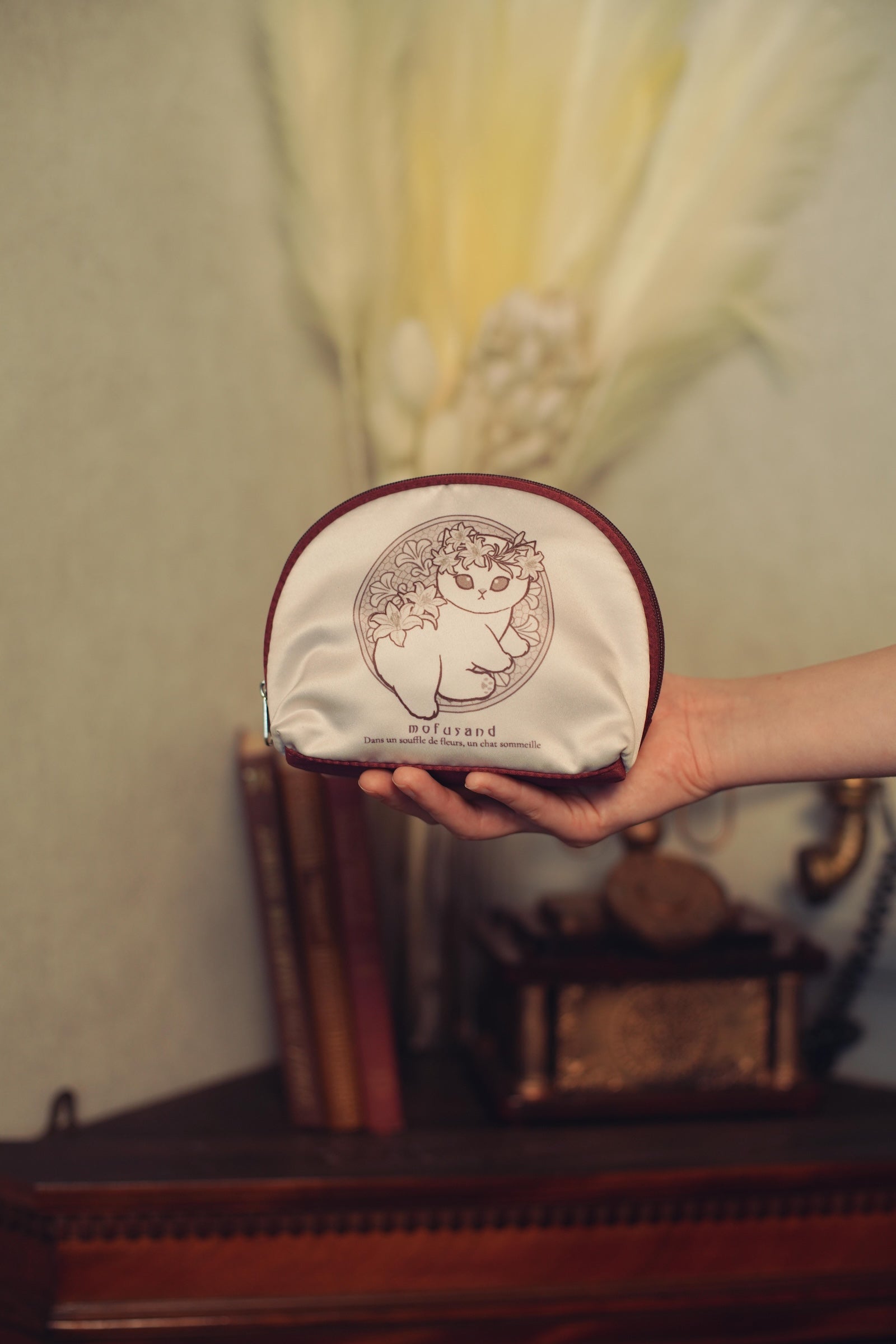 mofusand ポーチ アールヌーヴォー風 リリー ダスティピンク