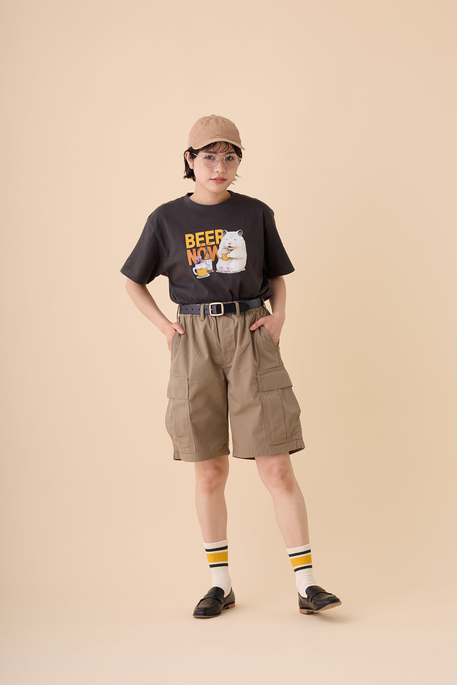 助六の日常 Tシャツ BEER FOR NOW スミ